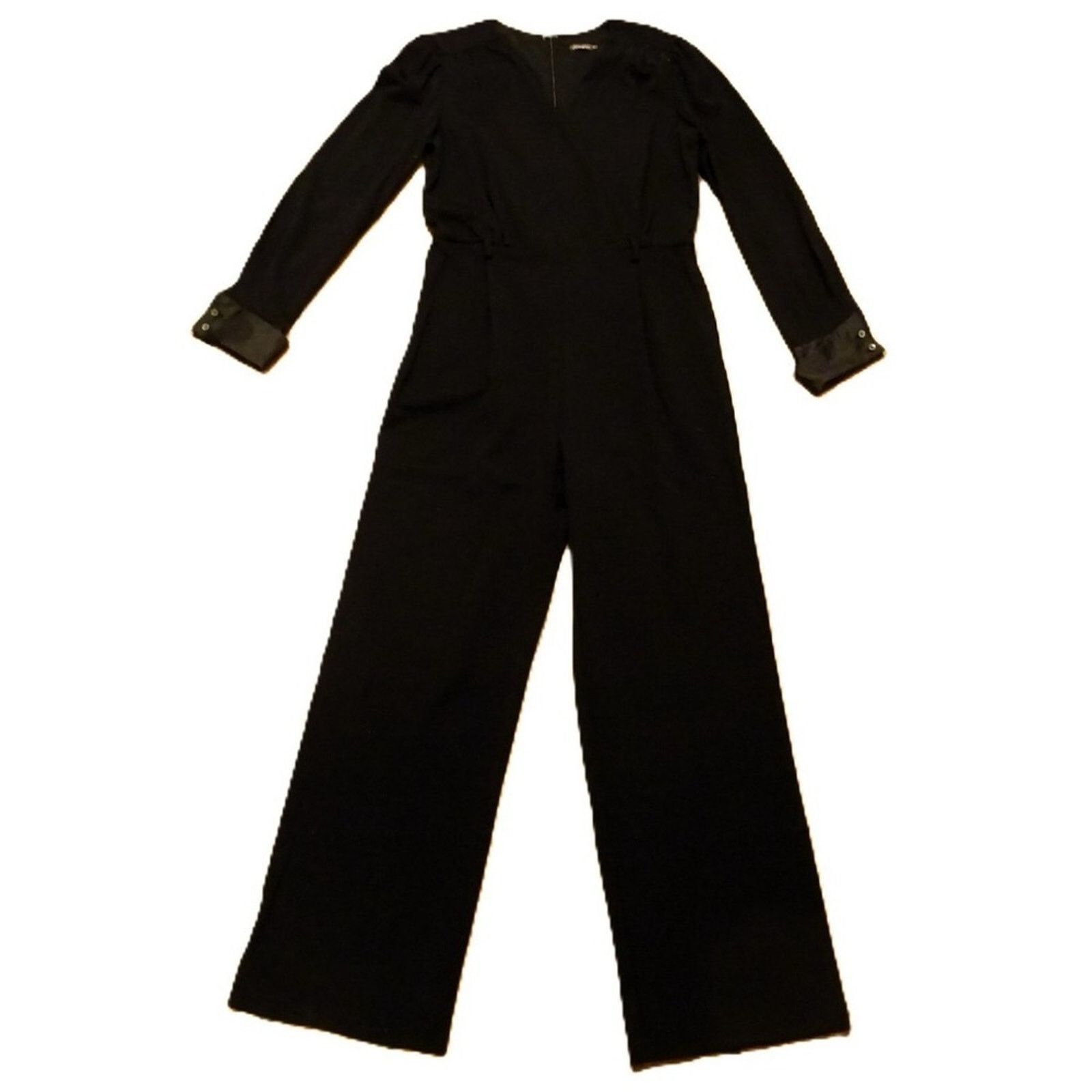 J.McLaughlin J. McLaughlin Black Jumpsuit Pockets, Back Zip- Size 4 Size 27" / US 4 / IT 40 - 2 Thumbnail