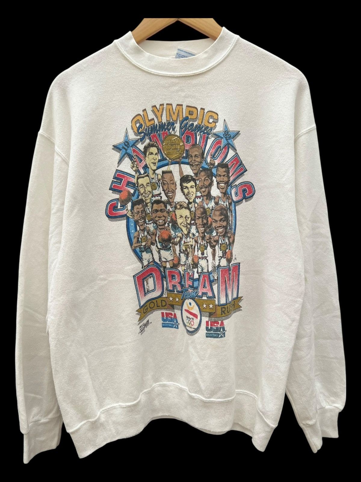 NBA Vintage USA Dream Team Olympic Champions Sweatshirt Size US L / EU 52-54 / 3 - 8 Thumbnail