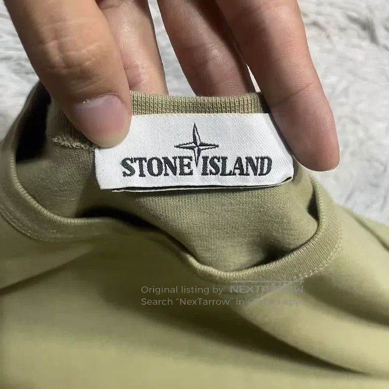 Stone Island Stone Island Round Neck Basic Sweatshirt Khaki L Size Size US L / EU 52-54 / 3 - 3 Thumbnail