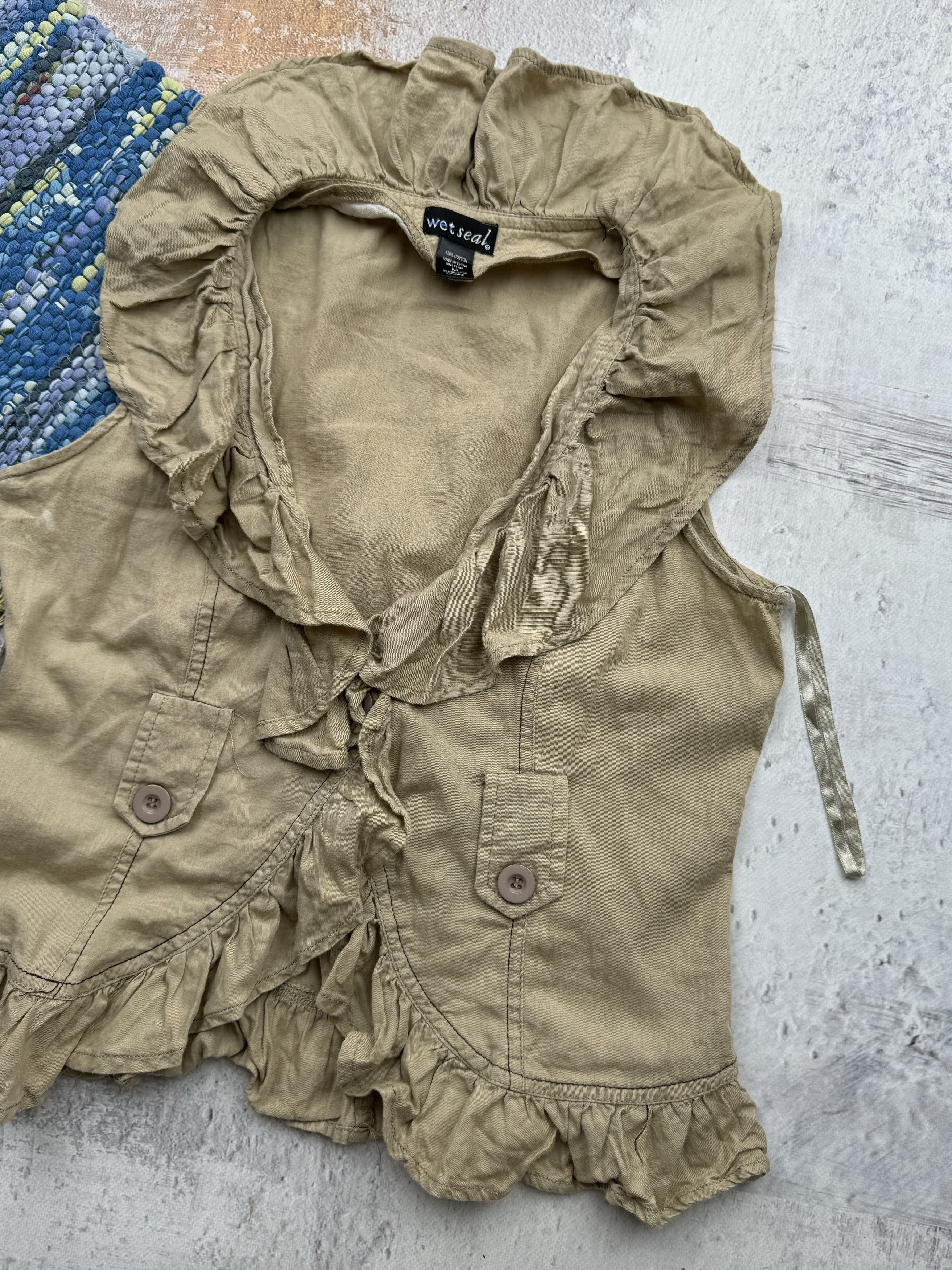 Japanese Brand Vintage Vest Blouse A503D15(104) Size M / US 6-8 / IT 42-44 - 3 Thumbnail