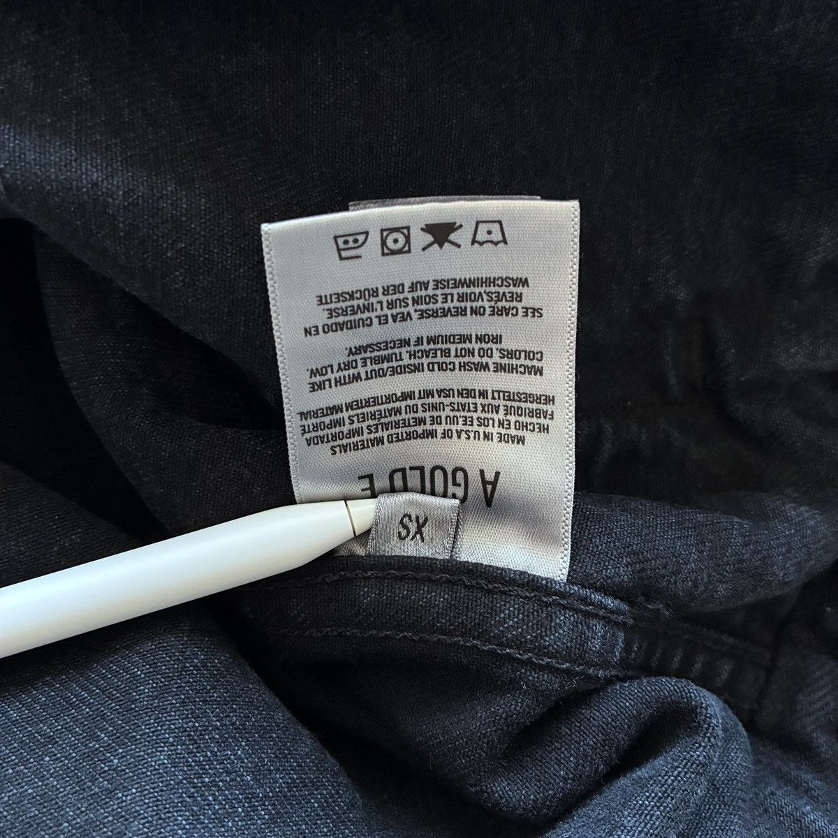 Agolde AGOLDE Harper Sherpa Collar Washed Black Denim Jacket Size XS / US 0-2 / IT 36-38 - 6 Thumbnail