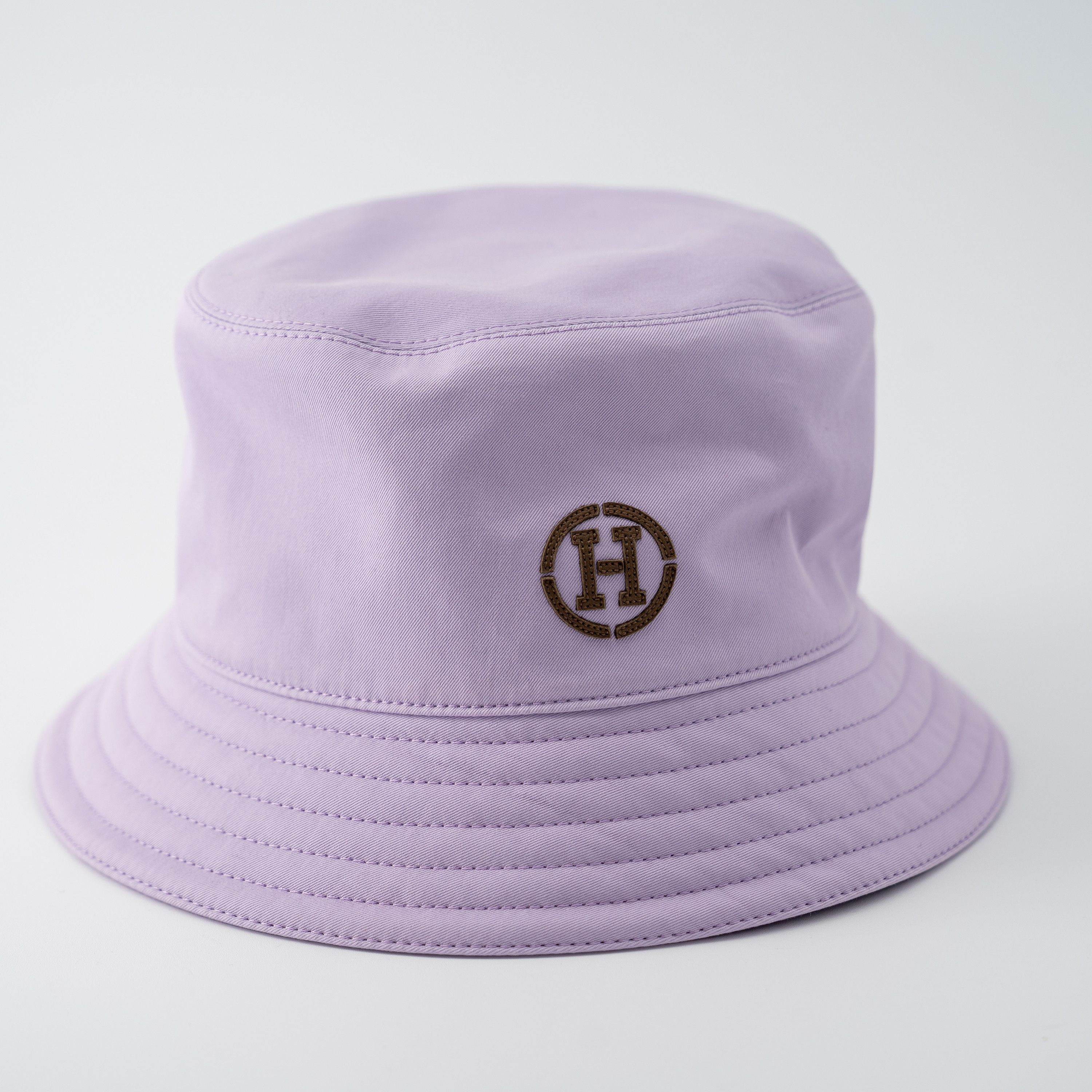 Hermes Hermes Fred H Circle Bucket Hat Twill Lambskin 55 Lilas Size ONE SIZE - 1 Thumbnail