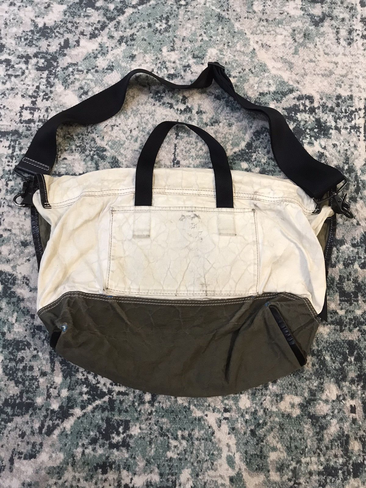 Pleats Please Issey Miyake SS15 Pleats Please Issey Miyake Leather x Canvas Bag Size ONE SIZE - 14 Thumbnail