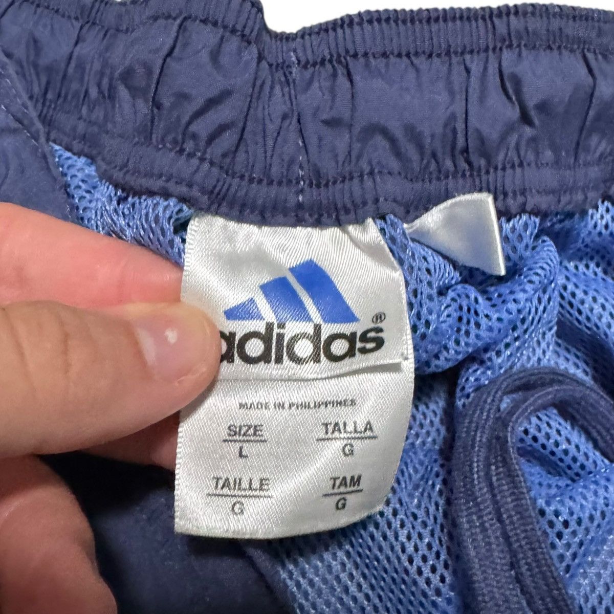 Adidas 2001 Adidas Nylon Navy Straight Leg Track Pants Men's Large Size US 30 / EU 46 - 6 Thumbnail