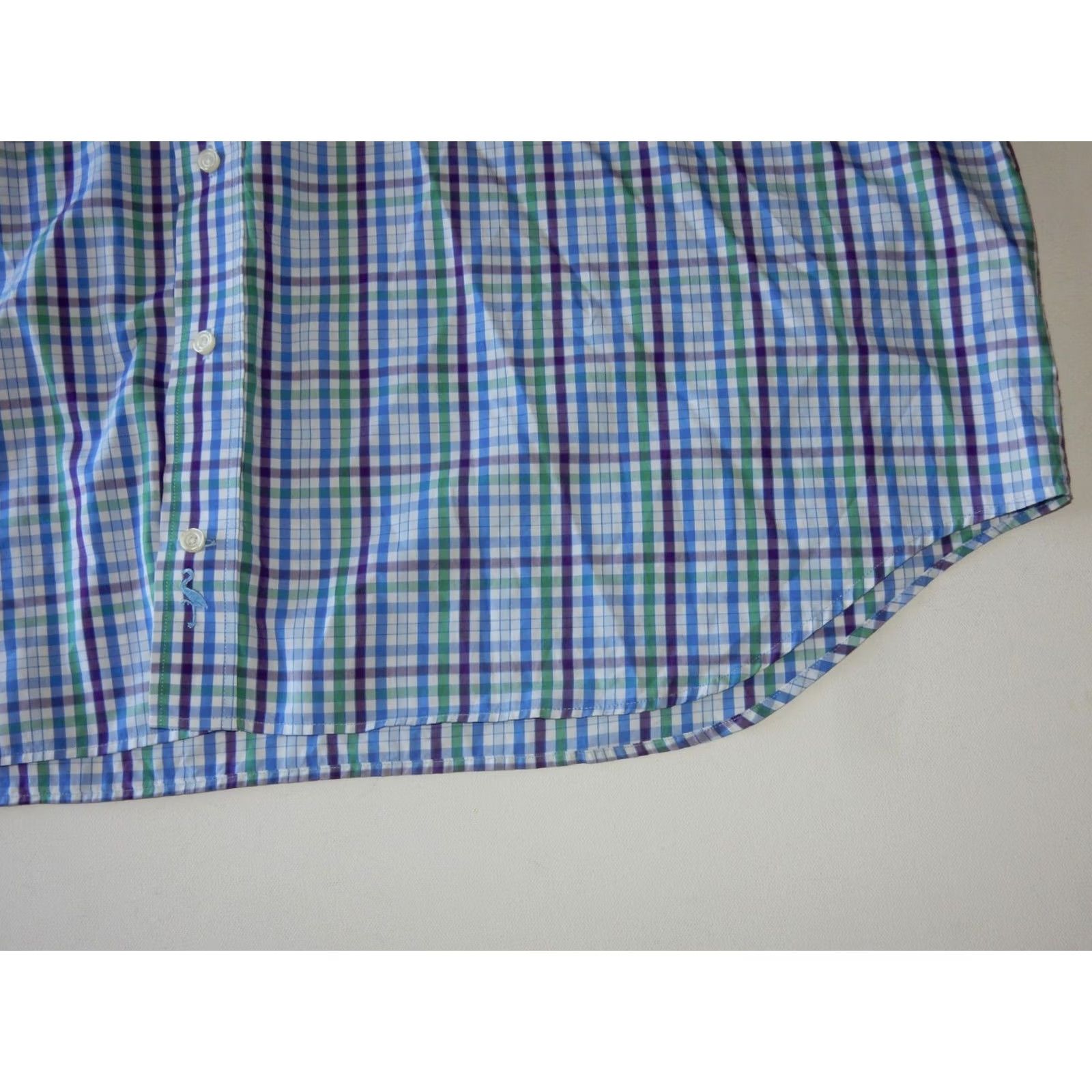 Tailorbyrd Tailorbyrd Button-Up Shirt Size 4XL Plaid White Cotton Long Sleeve Mens Big & Tall Size US XXL / EU 58 / 5 - 2 Thumbnail