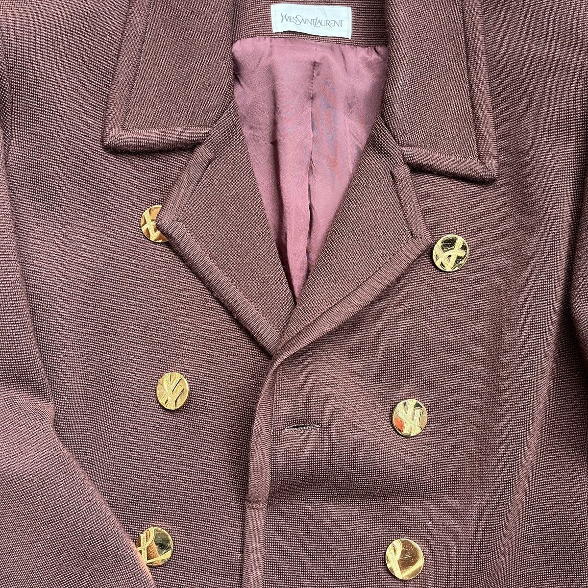 Yves Saint Laurent RARE VINTAGE YVES SAINT LAURENT WOOL DOUBLE BREASTED COAT Size US M / EU 48-50 / 2 - 14 Thumbnail