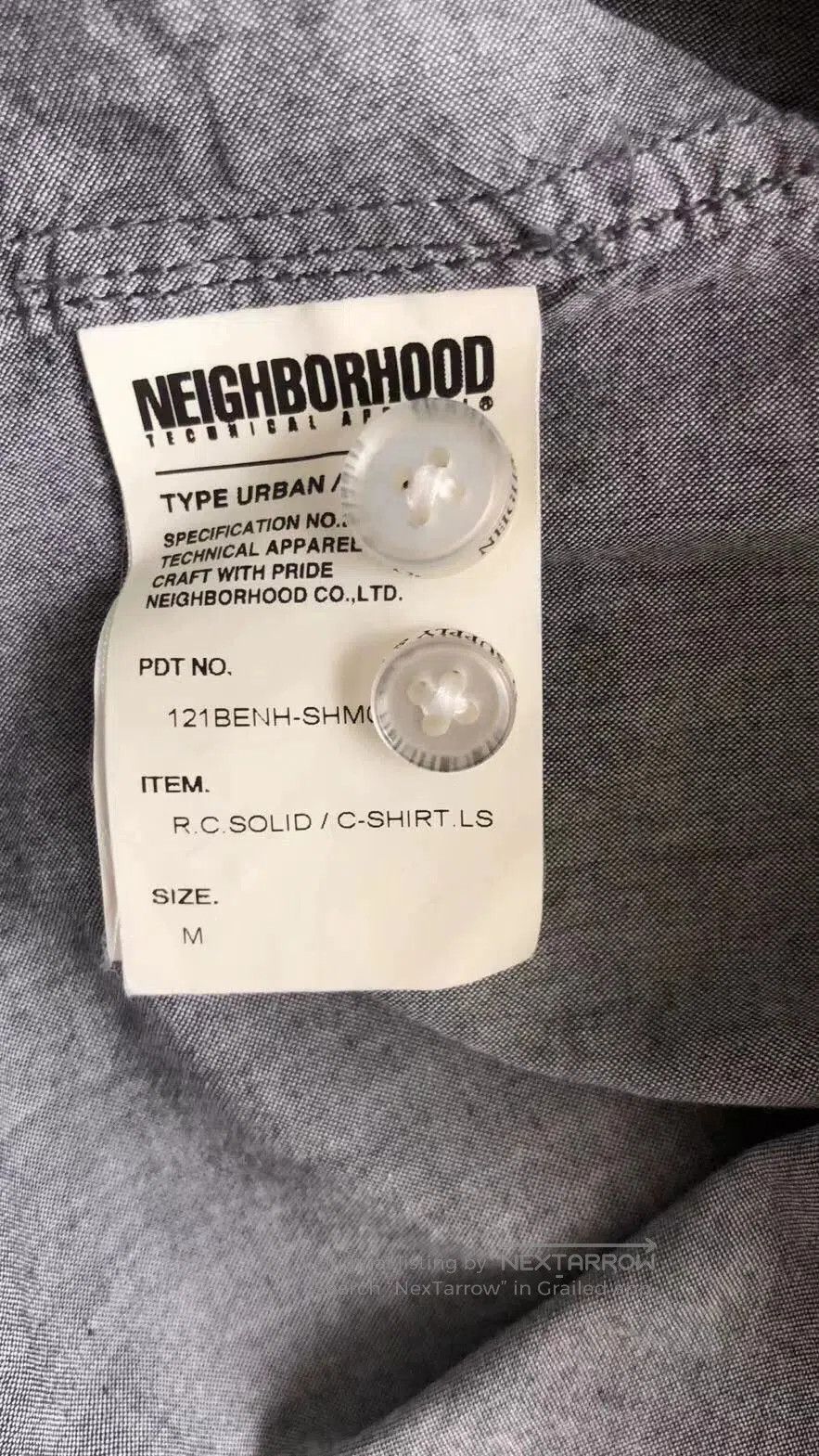 Neighborhood neighborhood unique collar long sleeve shirt. Size US L / EU 52-54 / 3 - 3 Thumbnail