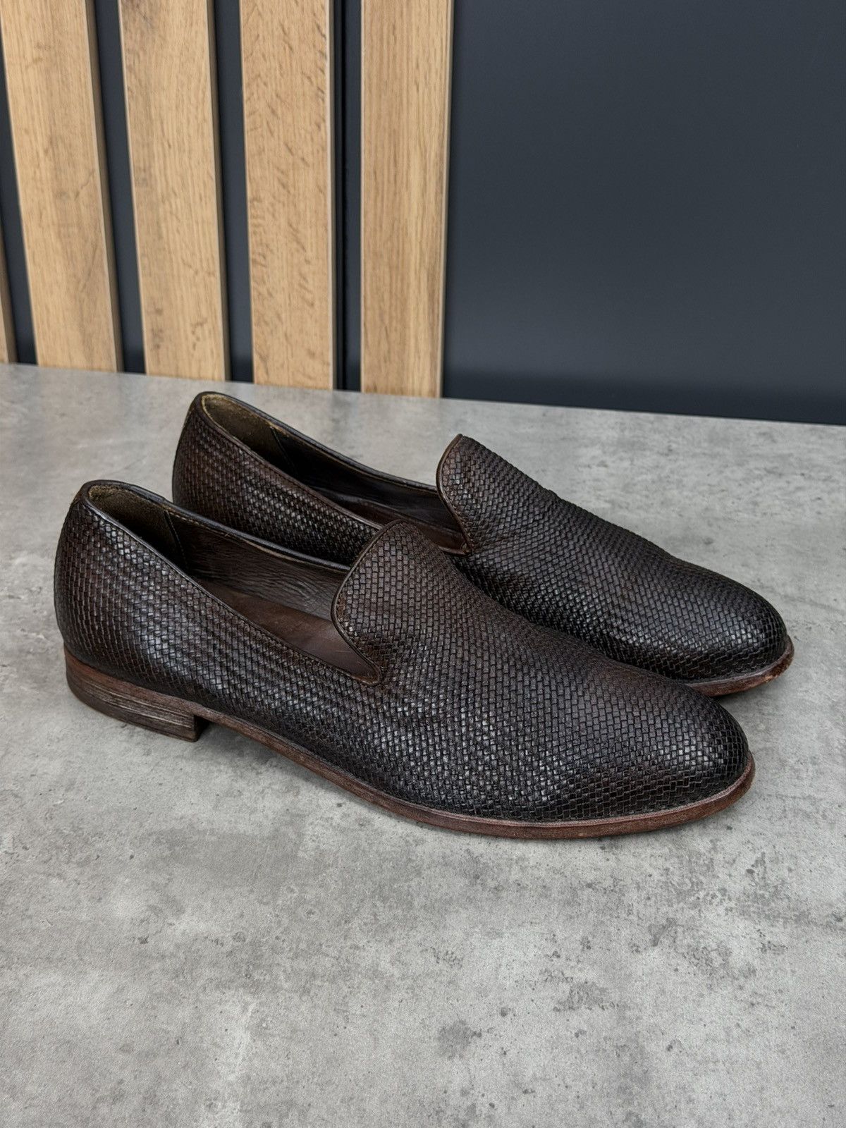 MoMA MOMA Woven Leather Loafers Brown EU 43 Size US 10 / EU 43 - 3 Thumbnail