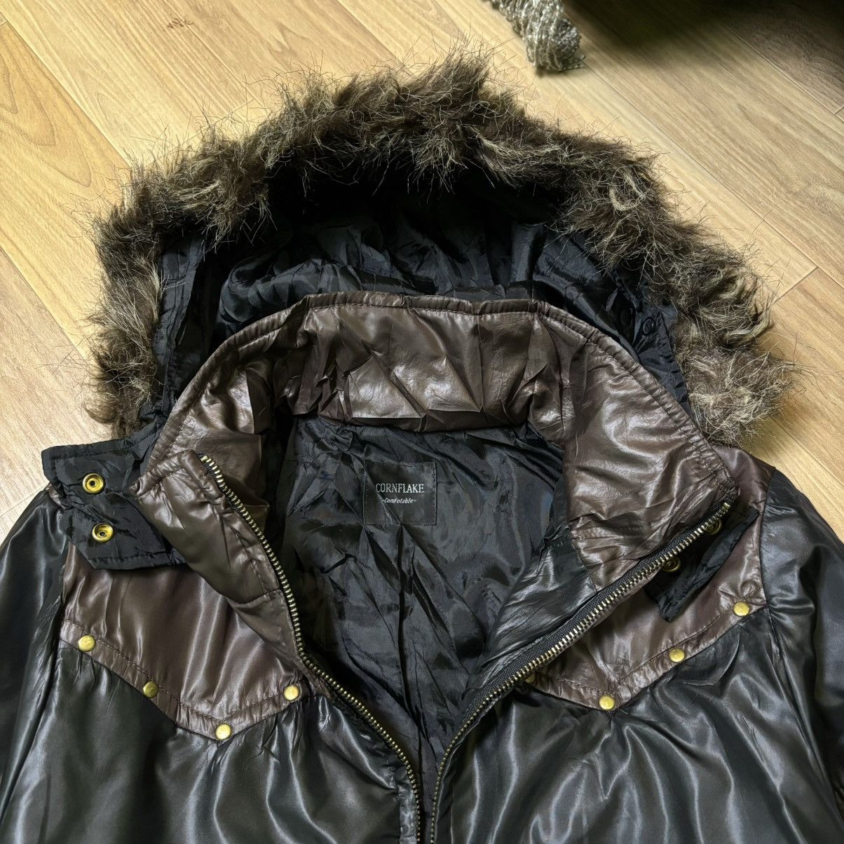 14th Addiction × If Six Was Nine × Le Grande Bleu (L.G.B.) CornFlake Ifsixwasnine LGB Style fur jacket Vtg Y2K japan Size US M / EU 48-50 / 2 - 9 Thumbnail