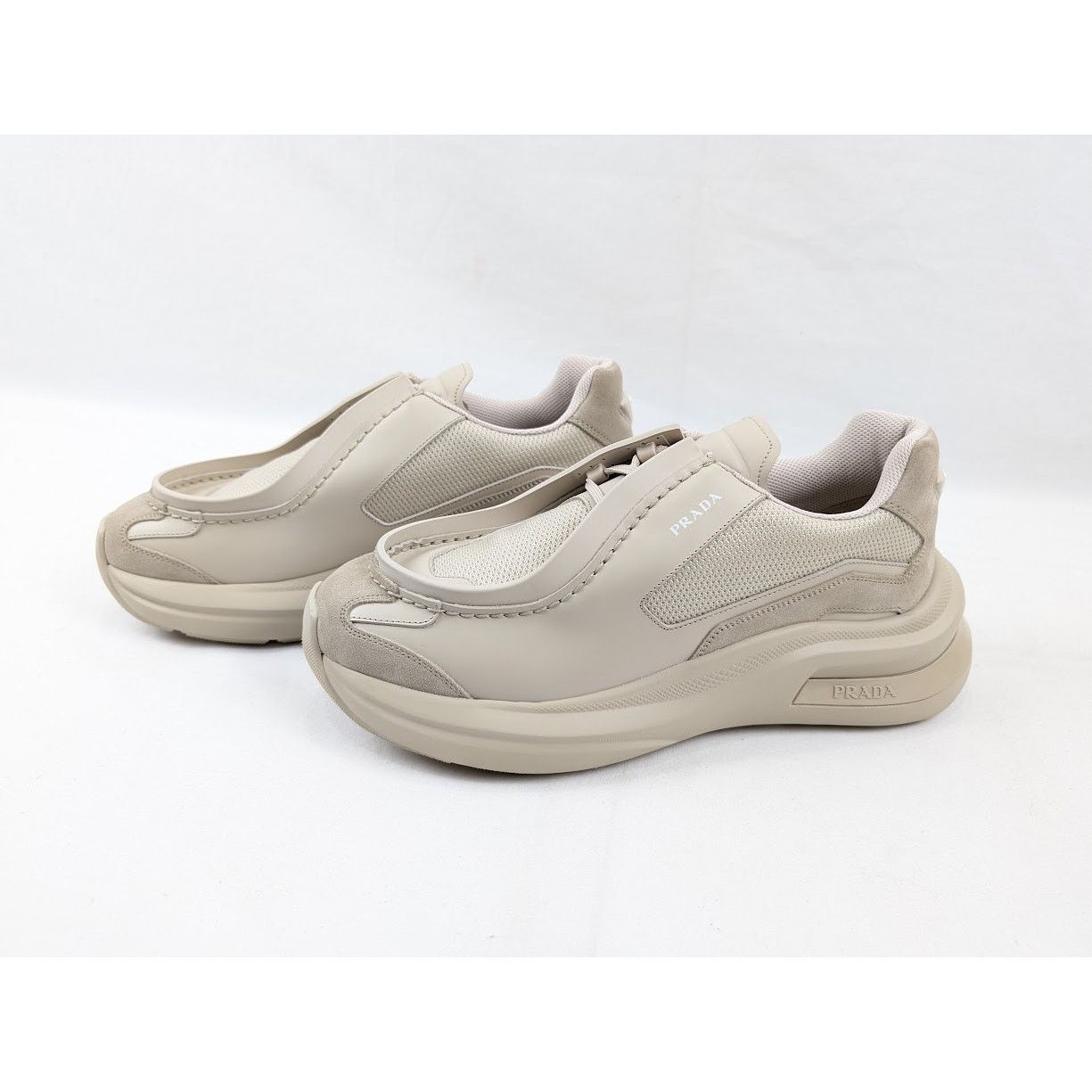 Prada o1rshd1 Spaz Rois Bike Sneakers in Deserto Size US 11 / EU 44 - 15 Thumbnail