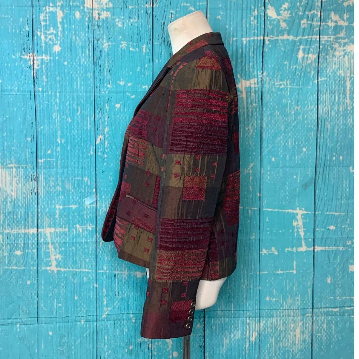 Harve Benard Harve Benard patchwork 2 buttons lined blazer size 8 Size M / US 6-8 / IT 42-44 - 6 Thumbnail