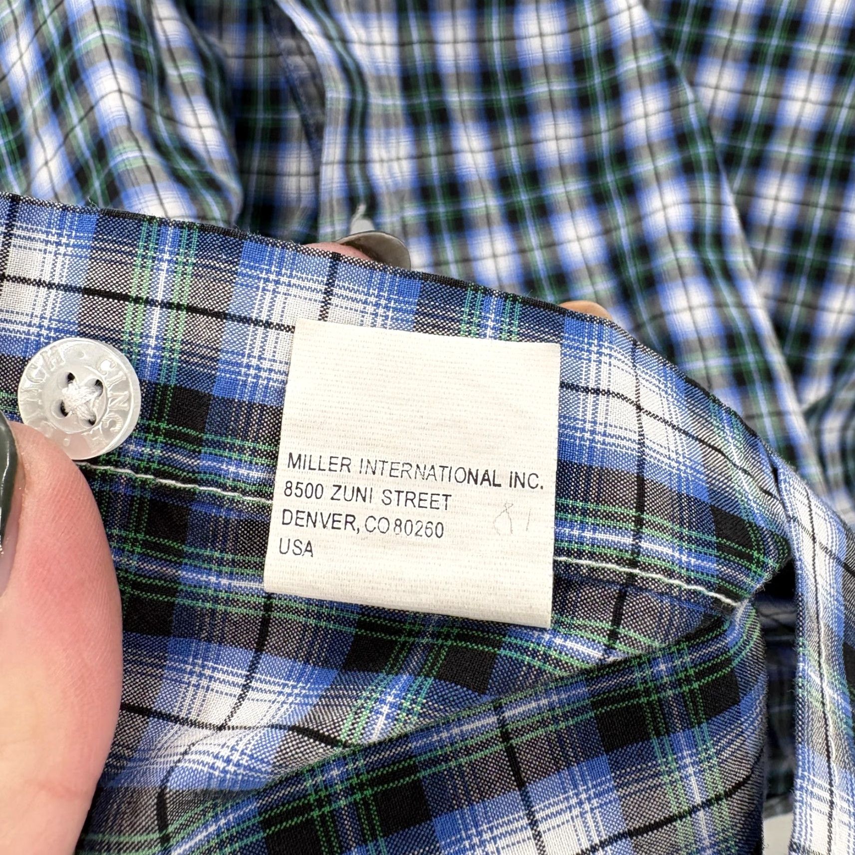 Vintage Cinch Shirt Mens Large Blue Plaid Button-Down Western Long Sleeve Cowboy Shirt Size US L / EU 52-54 / 3 - 7 Thumbnail