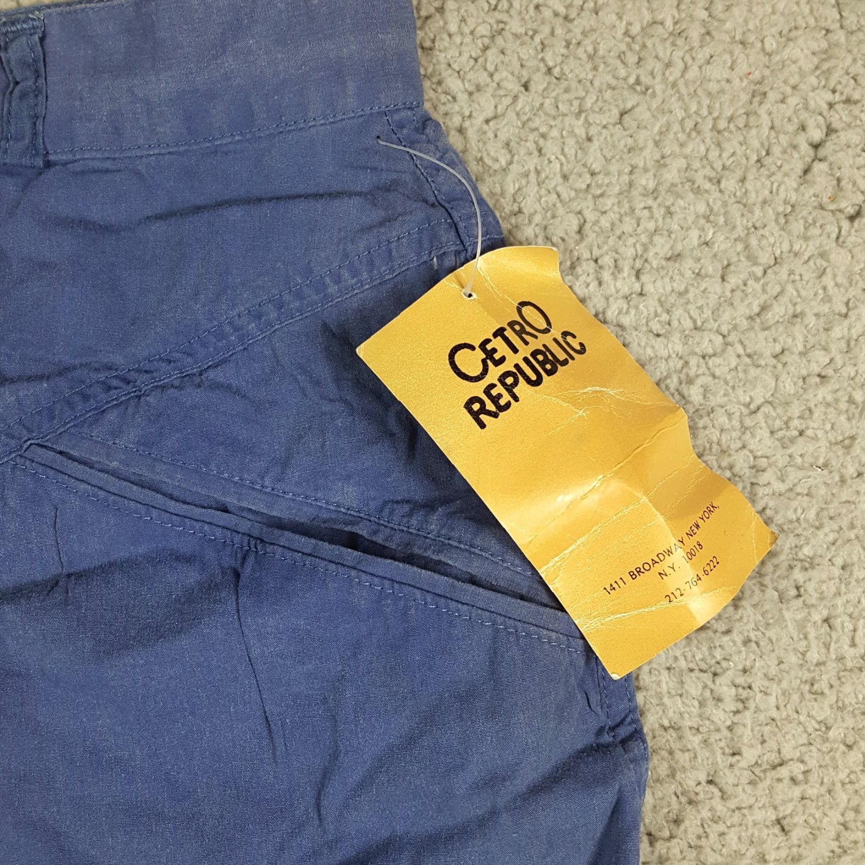 Denime VINTAGE Cetro Republic Denim Skirt Knee Length 10 Women Blue Size 10 Pencil Straight Jeans 90s 00s Y2K Bohemian Retro Size 32" / US 10 / IT 46 - 3 Thumbnail
