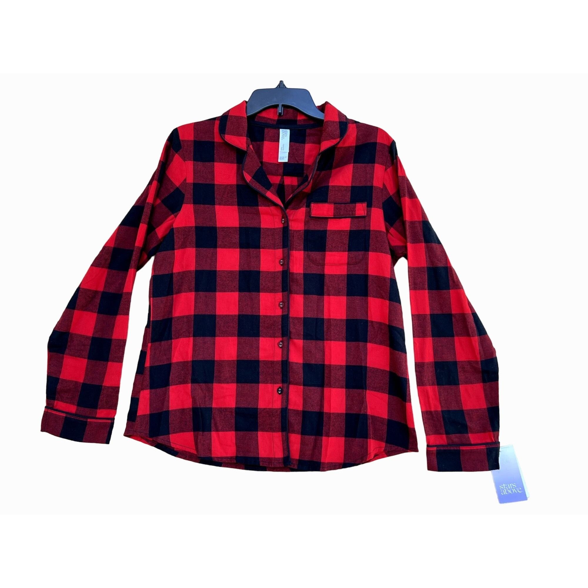 Other Stars Above - Women's Red Flannel Pajama Top - Small Size ONE SIZE - 10 Thumbnail