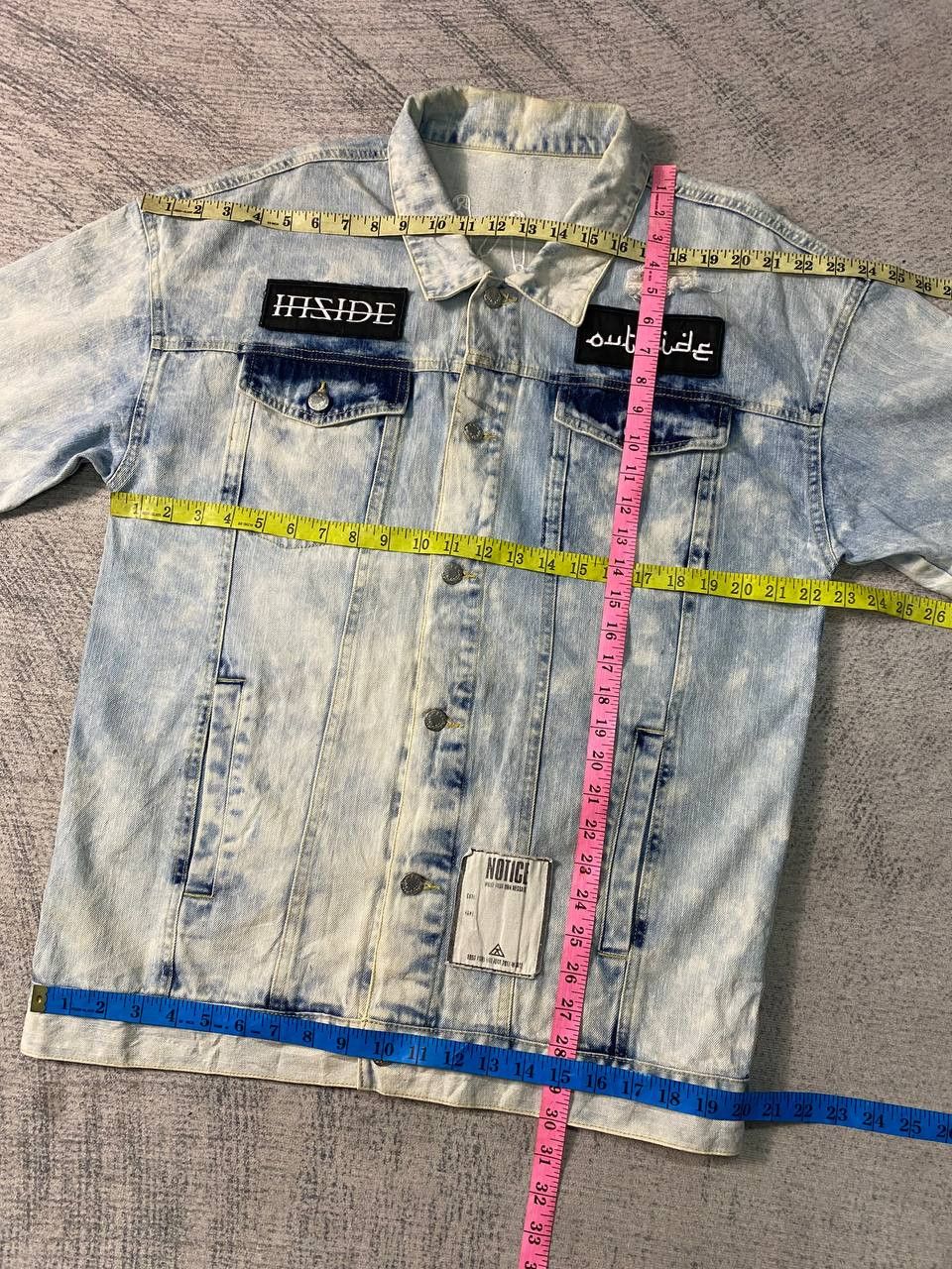 Japanese Brand Koda Kumi Live Tour 2017 W FACE Distressed Denim Jacket Size US L / EU 52-54 / 3 - 16 Thumbnail