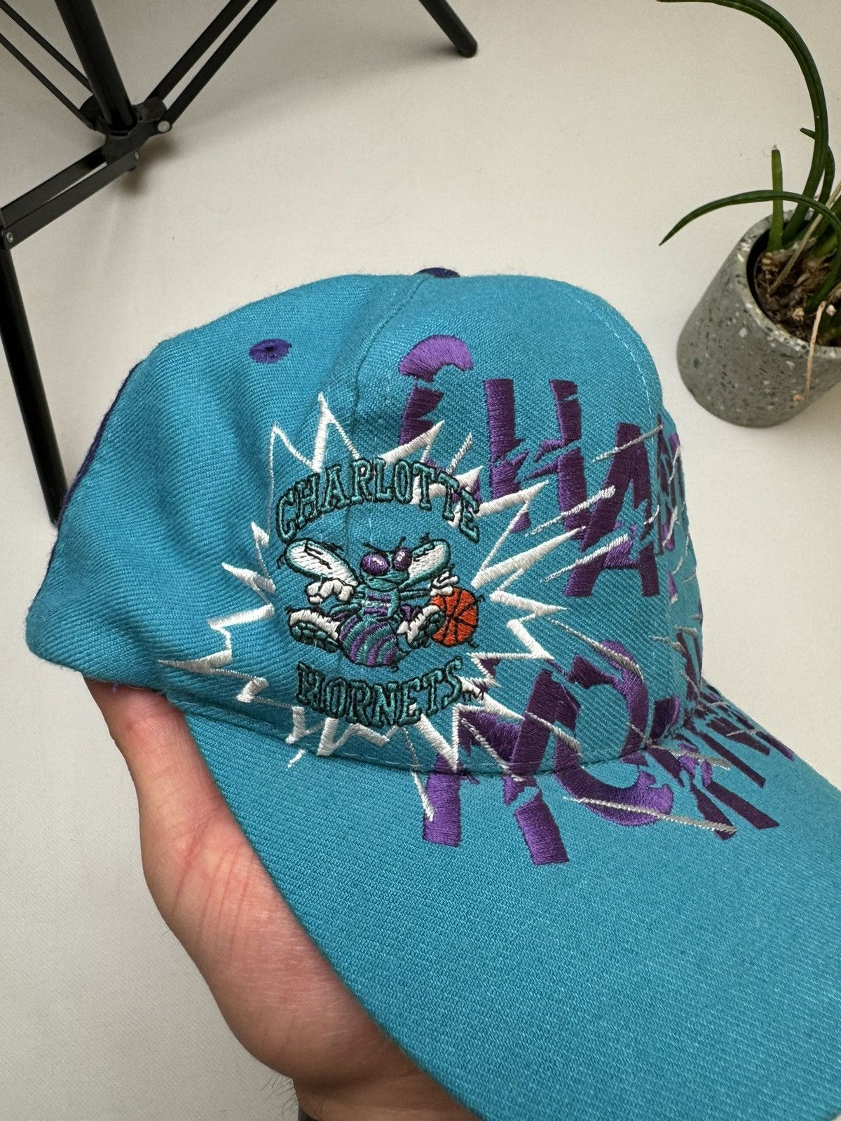 NBA × Vintage Rare vintage cap Charlotte Hornets 90s y2k Size ONE SIZE - 2 Thumbnail