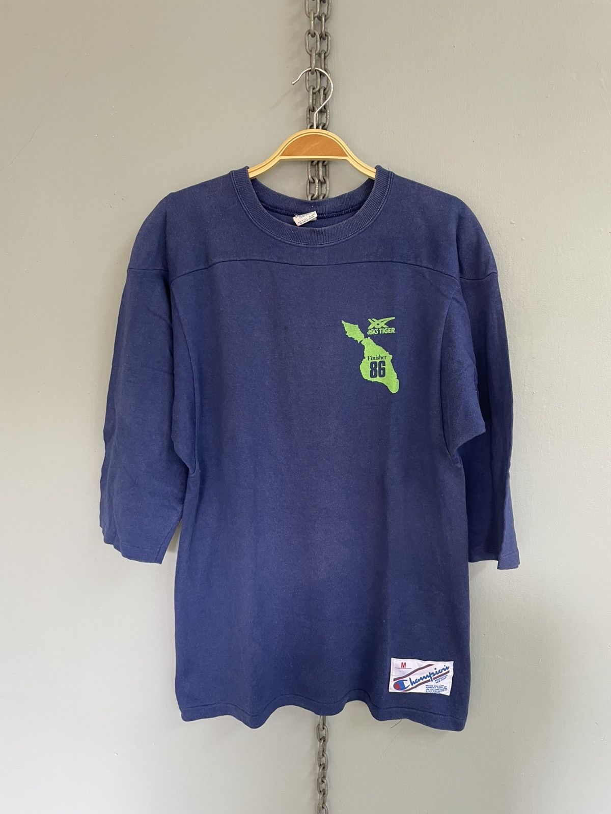 Vintage 80s CMFA Asics Tiger marathon jersey raglan
