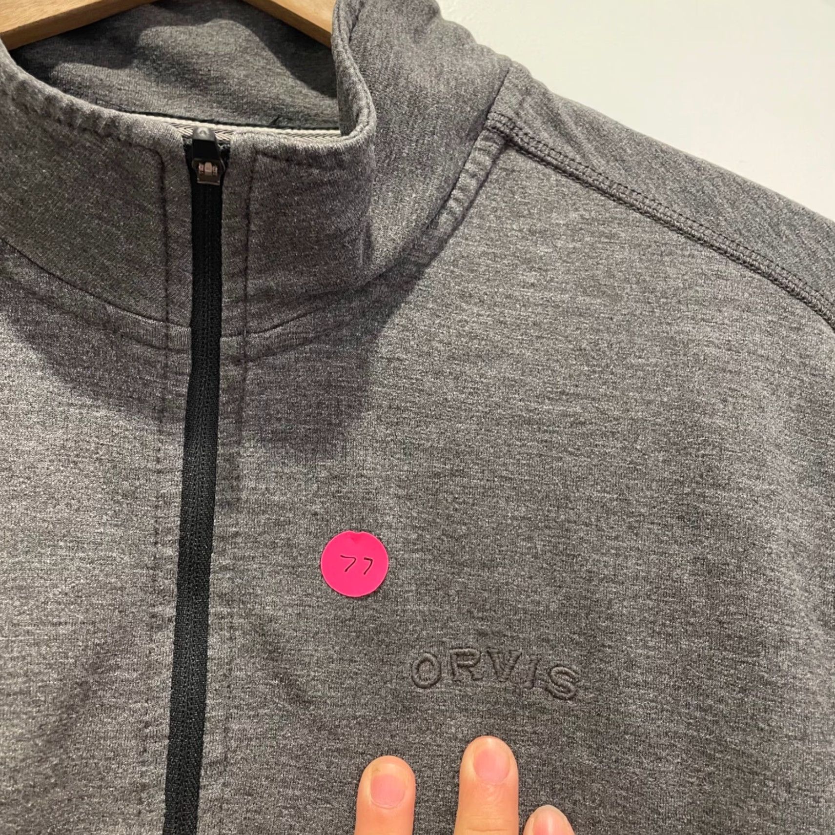 Orvis Orvis Mens Medium Gray Quarter Zip Pullover Sweater Classic Collection Heathered Size US M / EU 48-50 / 2 - 4 Thumbnail
