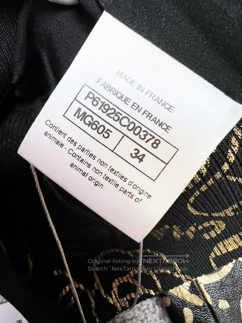 Chanel Chanel Black full-print gold graffiti logo letter print st Size XXS / US 00 / IT 34 - 6 Thumbnail