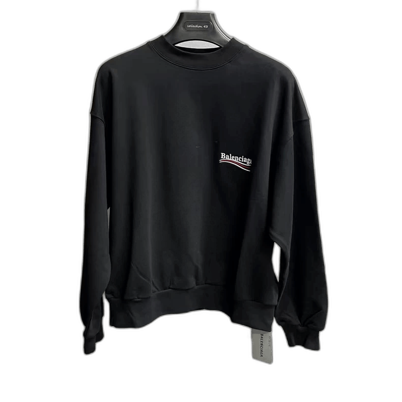 Balenciaga Balenciaga Black Logo Embroidered Sweatshirt-2505 Size US XS / EU 42 / 0 - 1 Thumbnail