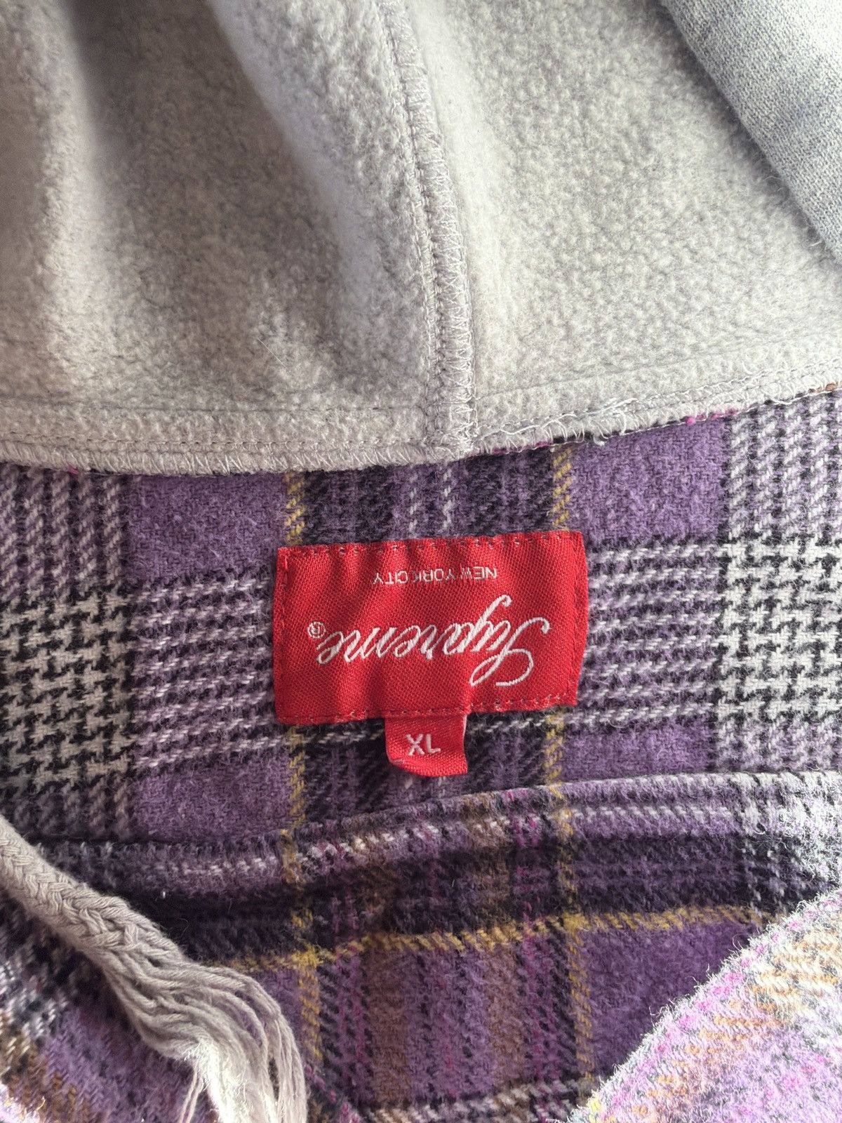 Supreme Supreme SS18 Hooded Plaid Flannel Shirt Size US XL / EU 56 / 4 - 2 Thumbnail