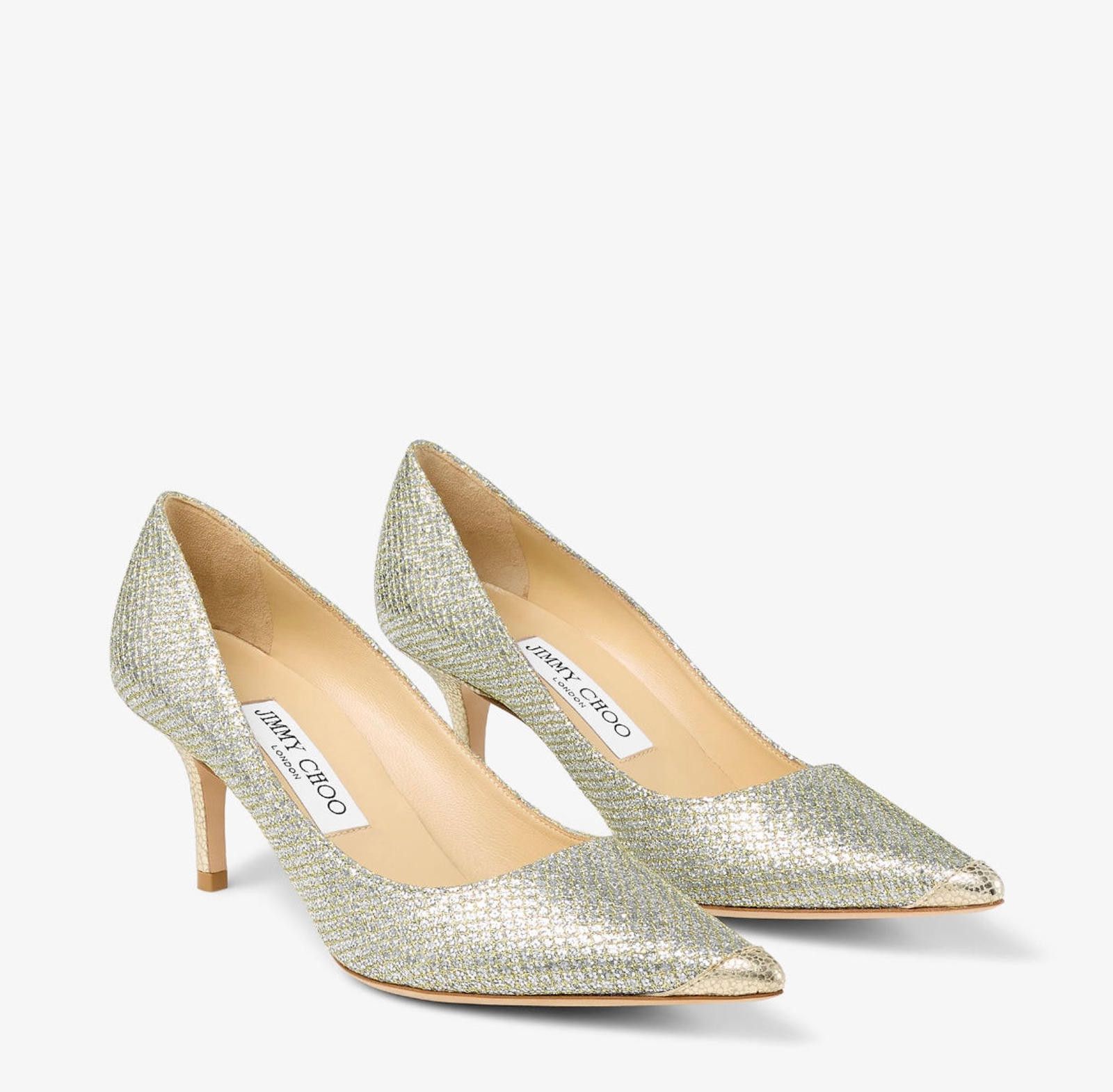Jimmy Choo Jimmy Choo Aurora Glitter Pumps Size US 7.5 / IT 37.5 - 2 Thumbnail