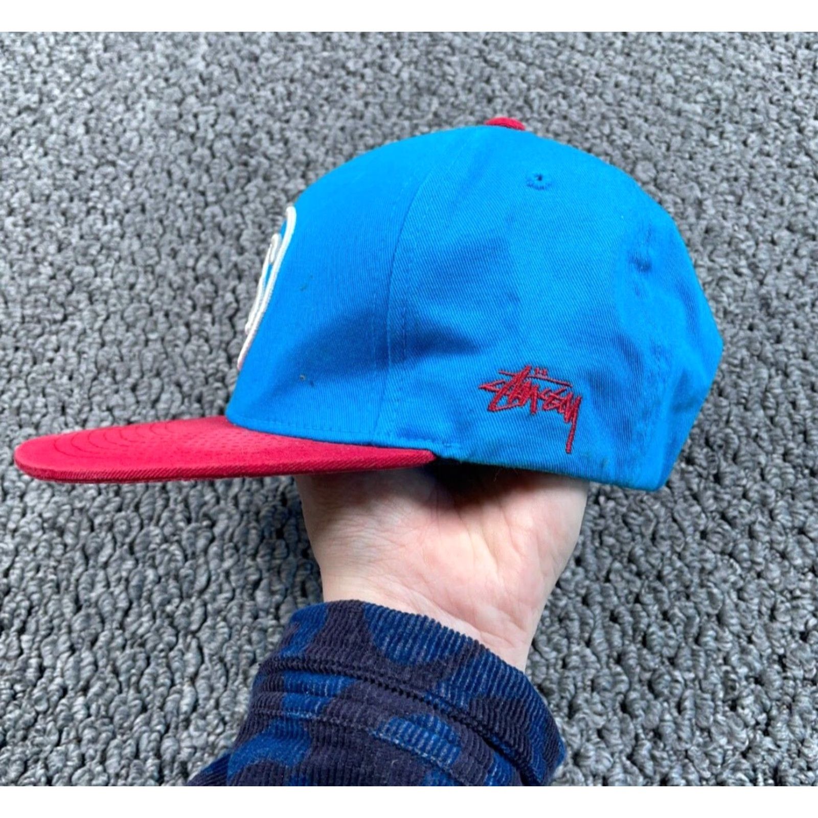 Vintage Stussy Embroidered Hat Adult One Size Blue 6-Panel Streetwear Mens Size ONE SIZE - 3 Thumbnail