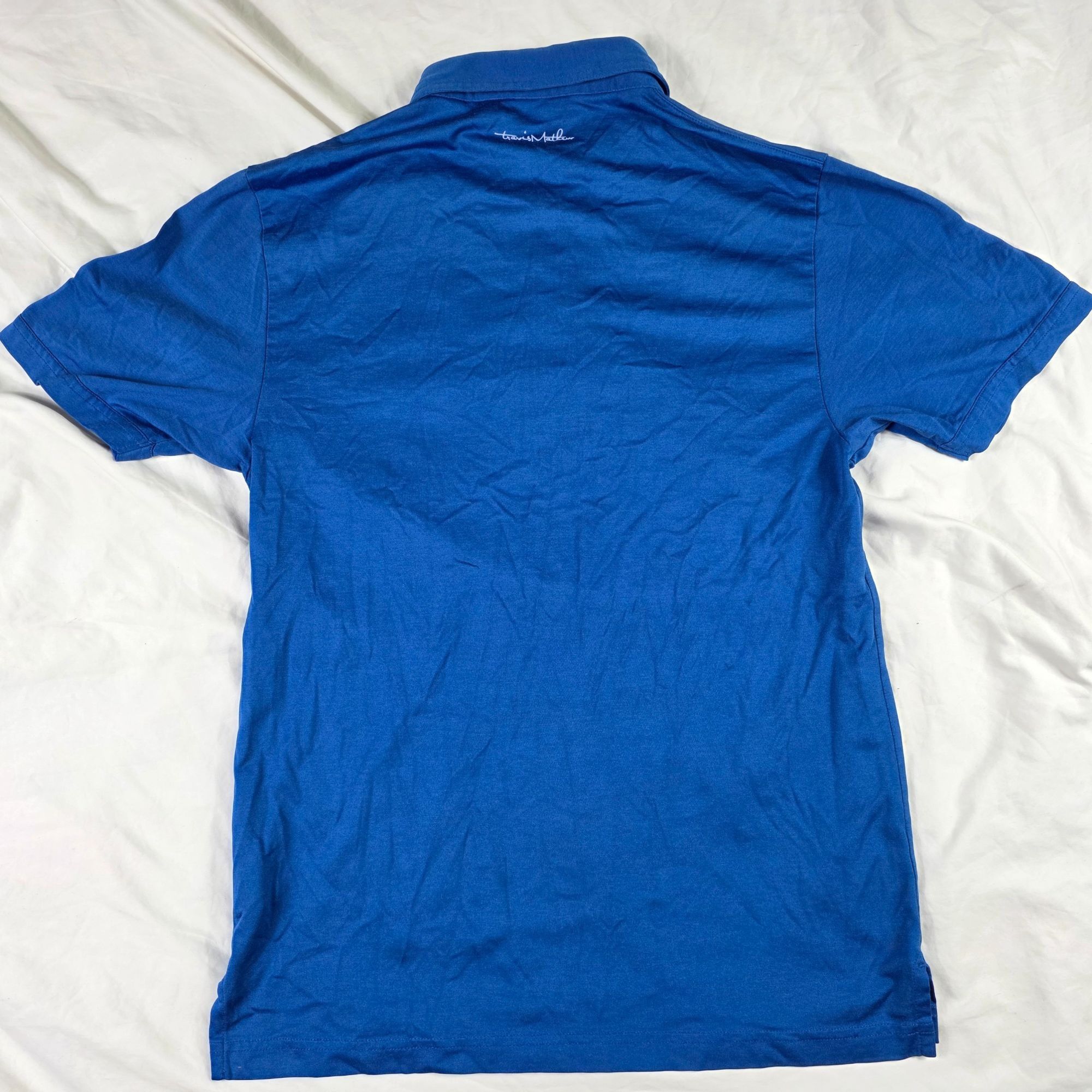 TravisMathew Travis Mathew Polo Shirt Mens Medium Blue Short Sleeve Casua Size US M / EU 48-50 / 2 - 2 Thumbnail