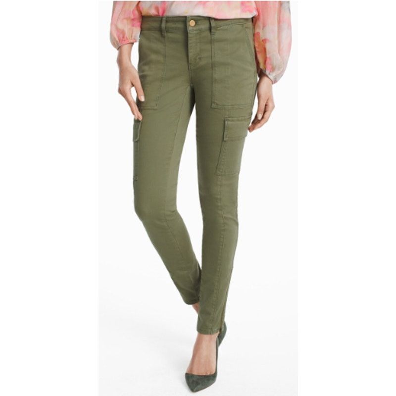 White House Black Market White House Black Market Olive Green Cargo Pants Size 00 Size 24" / US 00 / IT 34 - 1 Thumbnail