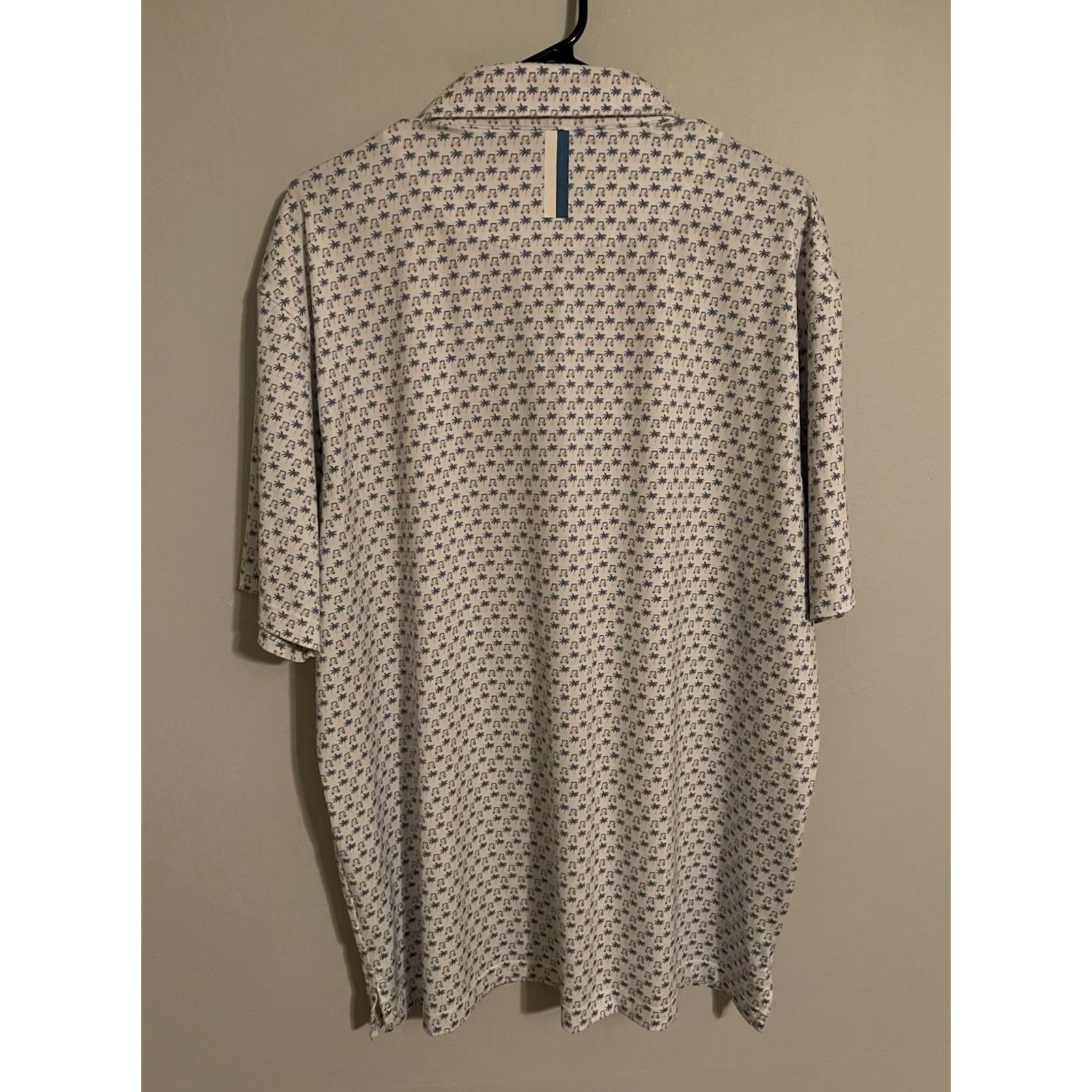 Vintage Rhoback The Koopa Golf Cart Palm Tree Performance S/S Golf Polo Shirt - Men's XL Golf Polo Shirt Mens XL White Palm 90s? Size US XL / EU 56 / 4 - 4 Thumbnail