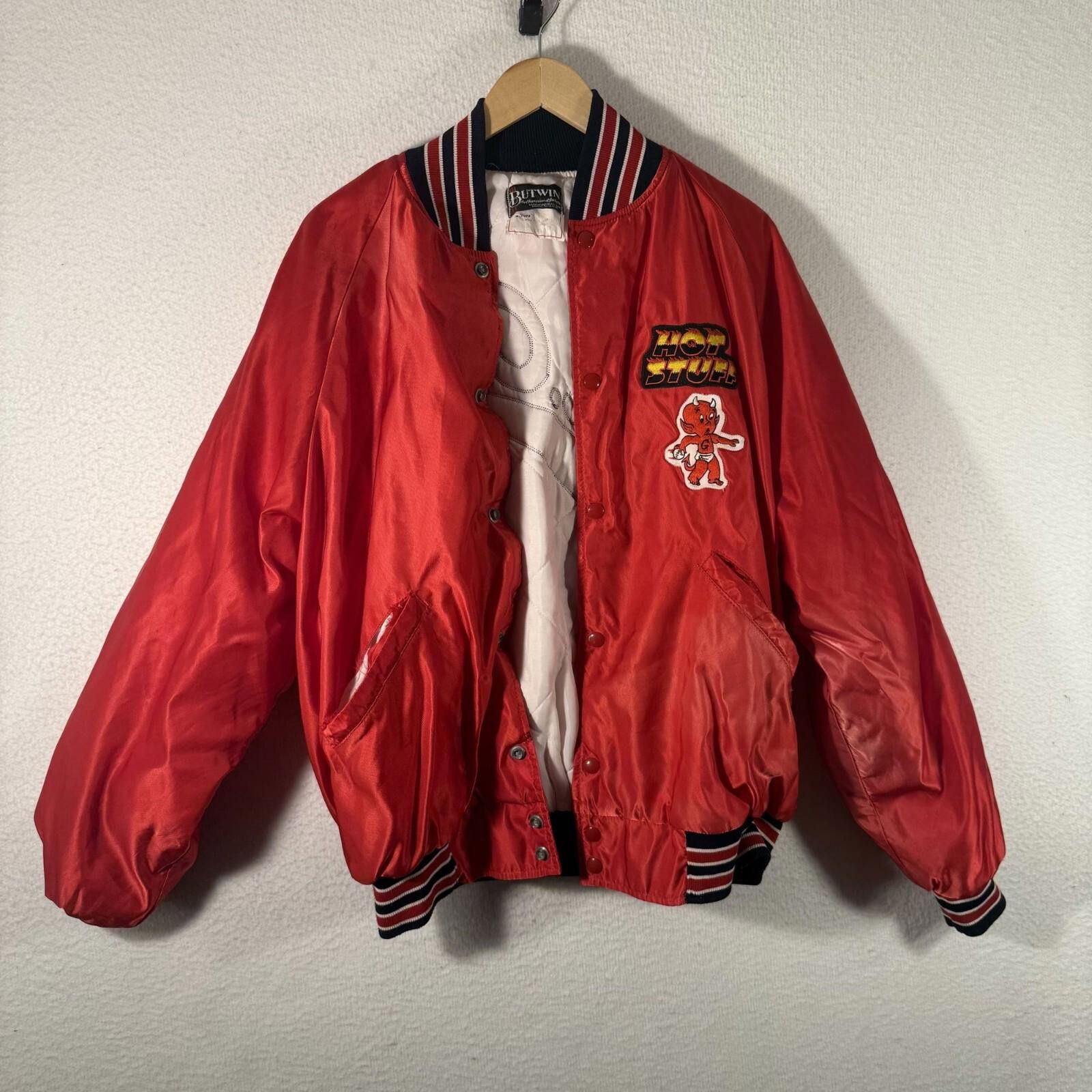 Other VTG Butwin Red Varsity Jacket Retro Custom Patches Men's L Size US L / EU 52-54 / 3 - 1 Thumbnail