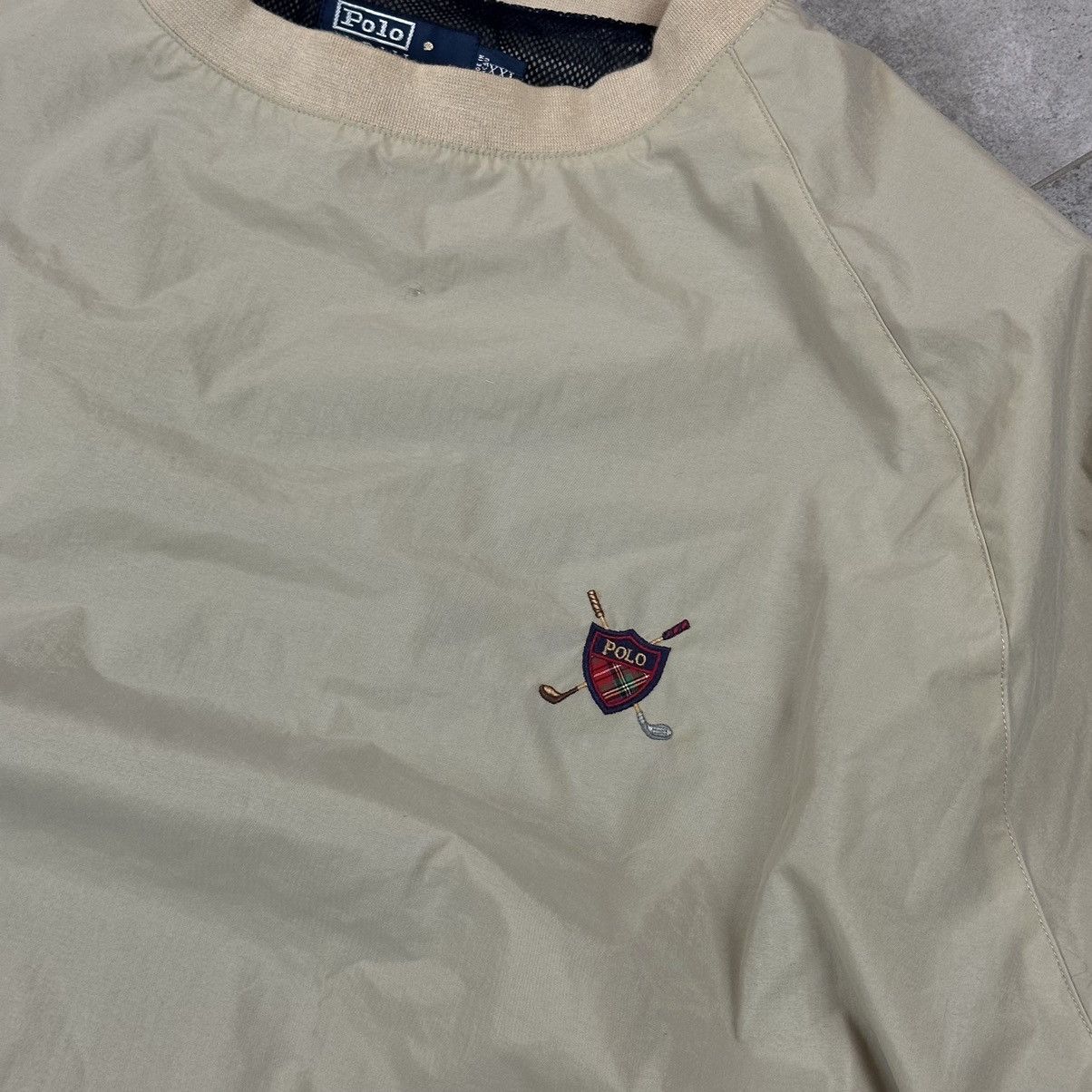 Designer × Polo Ralph Lauren Polo Ralph Lauren beige nylon sweatshirt XL golf oversize Size US XL / EU 56 / 4 - 2 Thumbnail