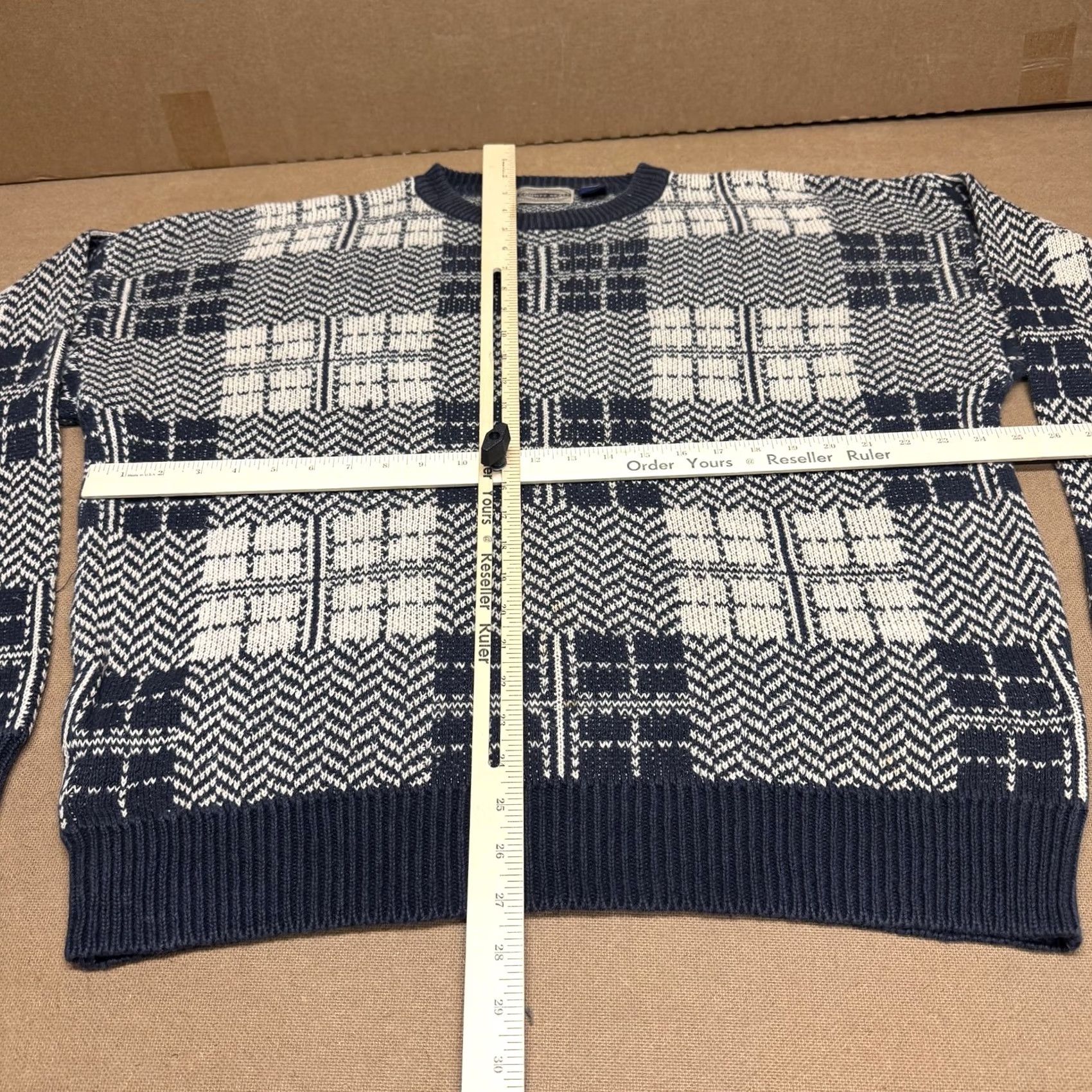 Vintage VINTAGE County Seat Sweater Mens XL Blue Herringbone Crewneck Hemp Pullover 90s Size US XL / EU 56 / 4 - 7 Thumbnail