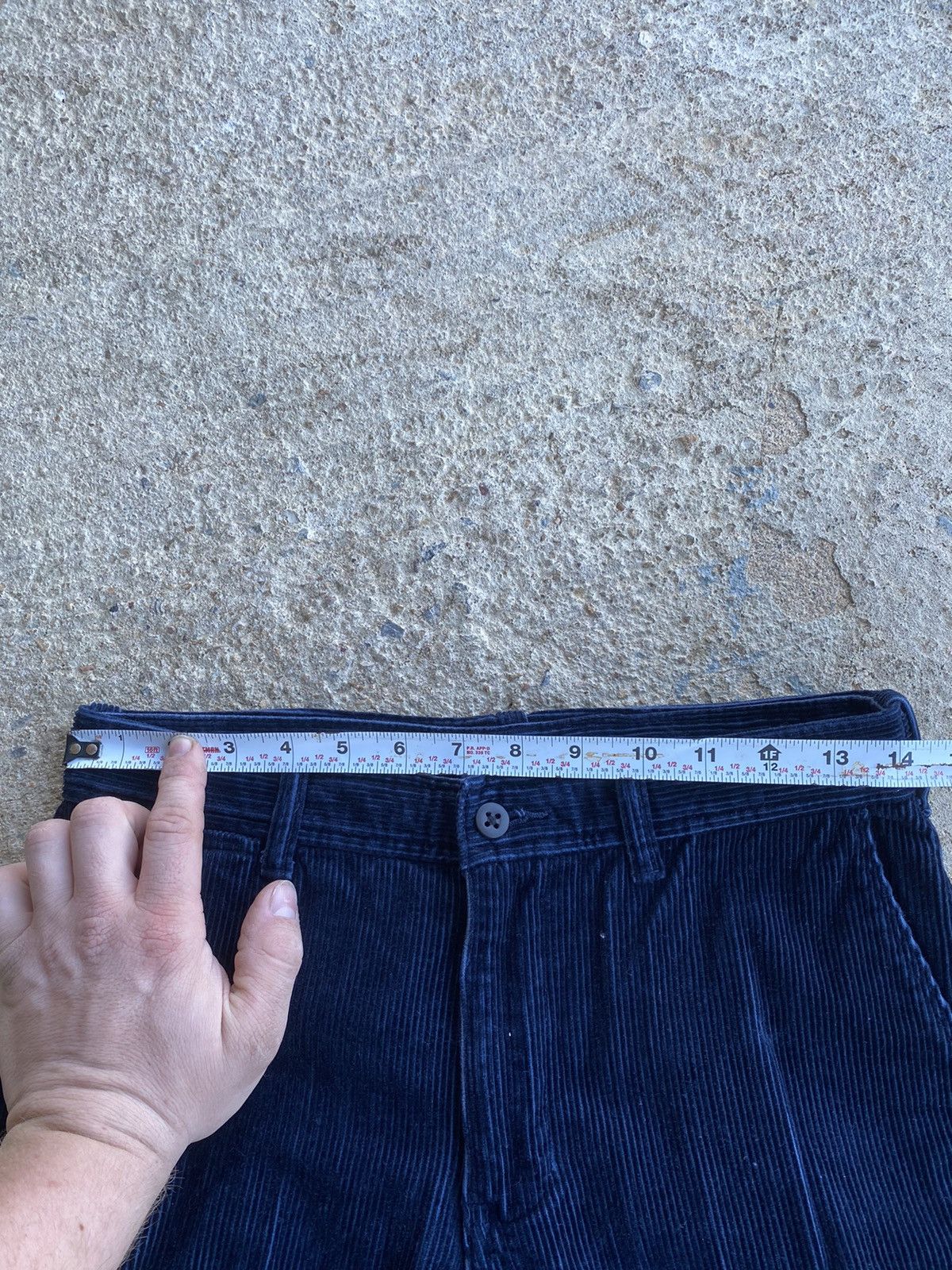 Polo Ralph Lauren × Vintage Vintage Y2K Polo Ralph Lauren Navy Corduroy Pants 28x29 Size US 28 / EU 44 - 8 Thumbnail