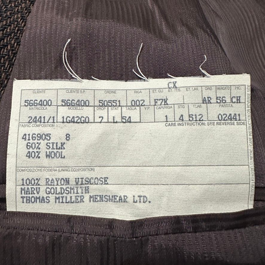 Ermenegildo Zegna Zegna brown silk and wool three button blazer size 46R Size 46R - 6 Thumbnail