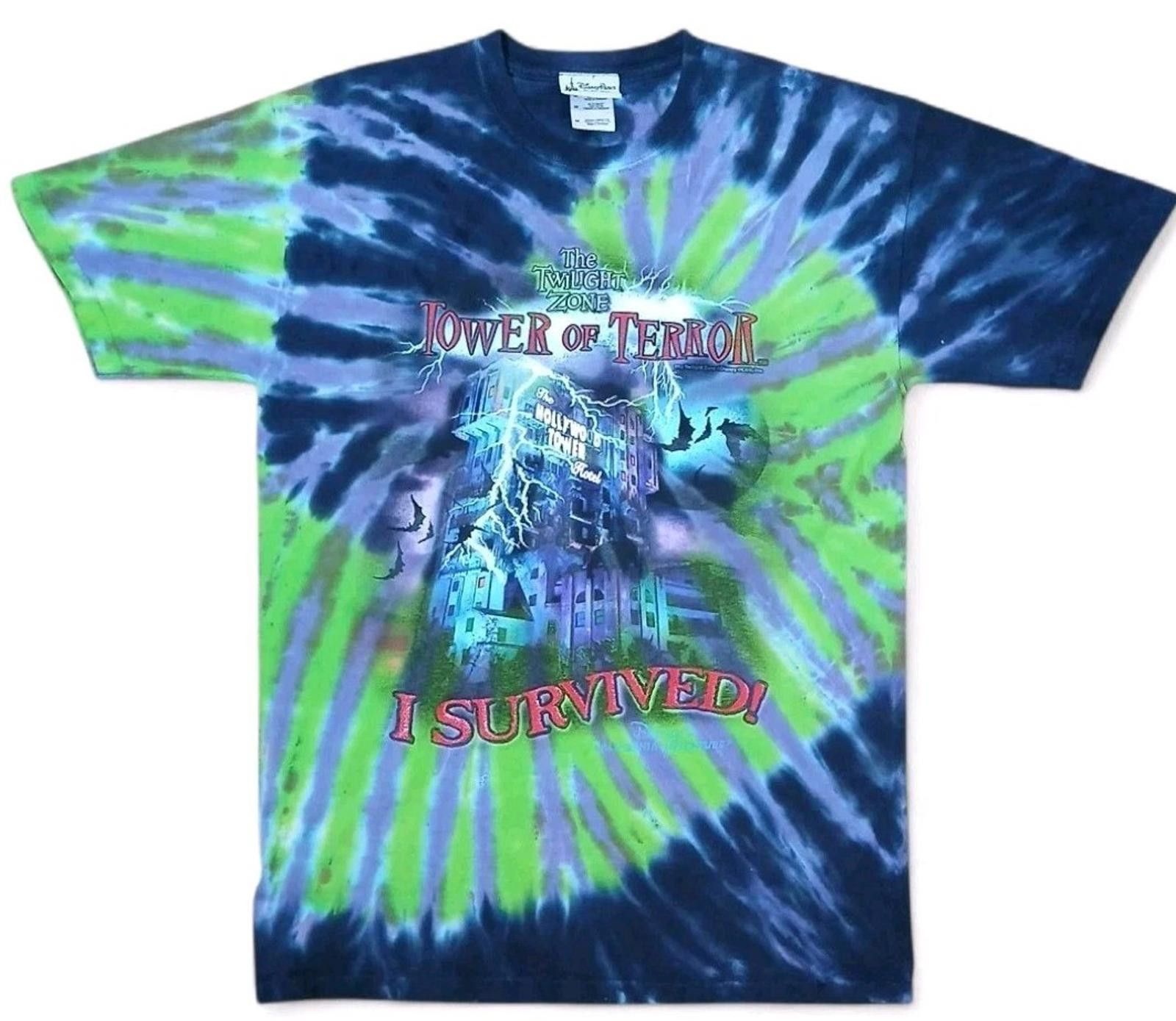 Disney VTG Disney Twilight Zone Tower Terror Medium Tie Dye Shirt Size US M / EU 48-50 / 2 - 1 Thumbnail