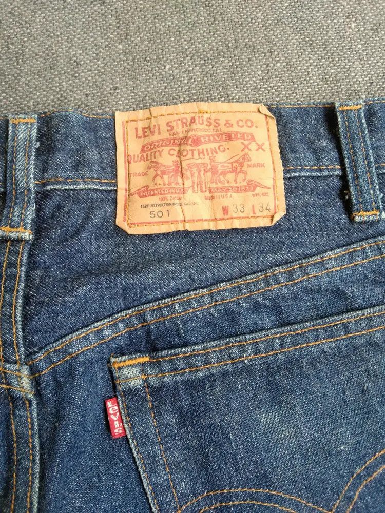 Levi's × Vintage 80s Vintage Levis 501 Made In USA 31x28 Size US 31 - 3 Thumbnail
