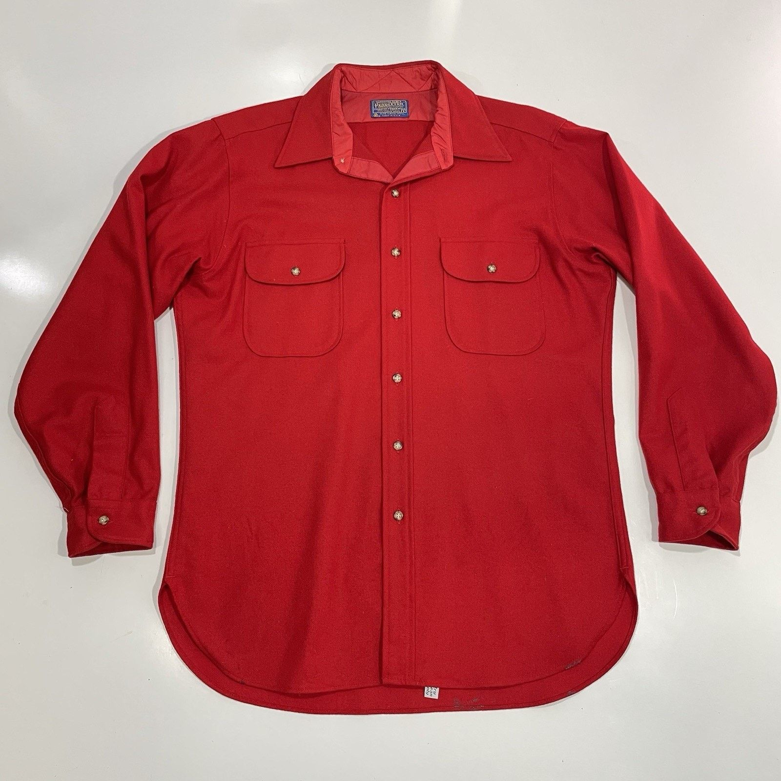 Pendleton VTG 70's Pendleton Men's Red Virgin Wool Shirt *flawed USA L Size US L / EU 52-54 / 3 - 1 Thumbnail