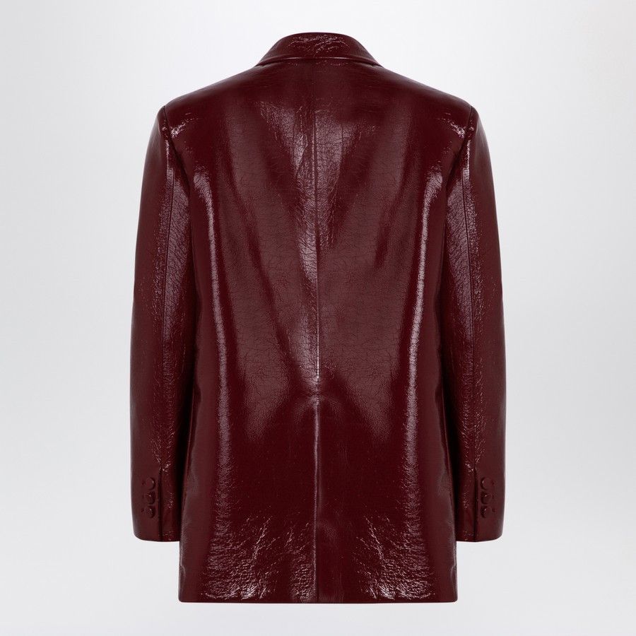 THE ANDAMANE o1d2blof1024 Leather Jacket In Burgundy Size M / US 6-8 / IT 42-44 - 2 Thumbnail