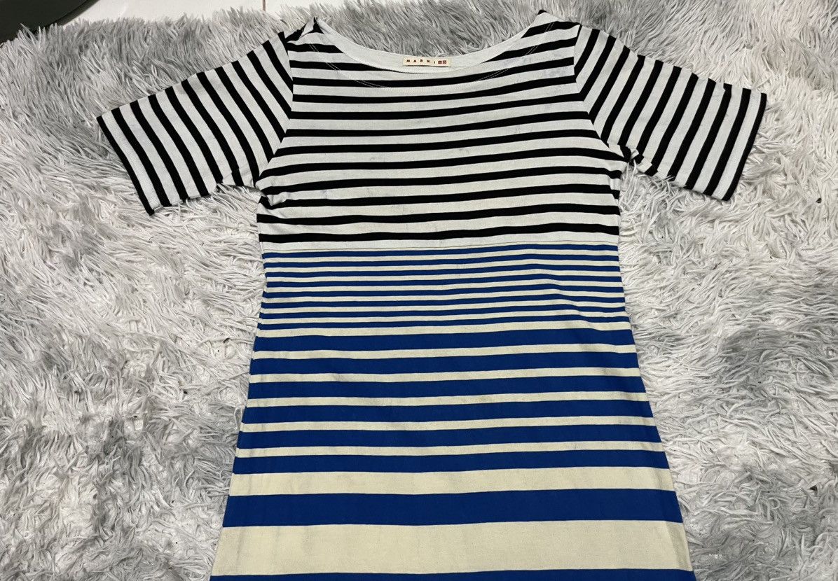 Japanese Brand × Marni × Uniqlo UNIQLO X MARNI STRIPES SHORT SLEEVE DRESS Size S / US 4 / IT 40 - 5 Thumbnail