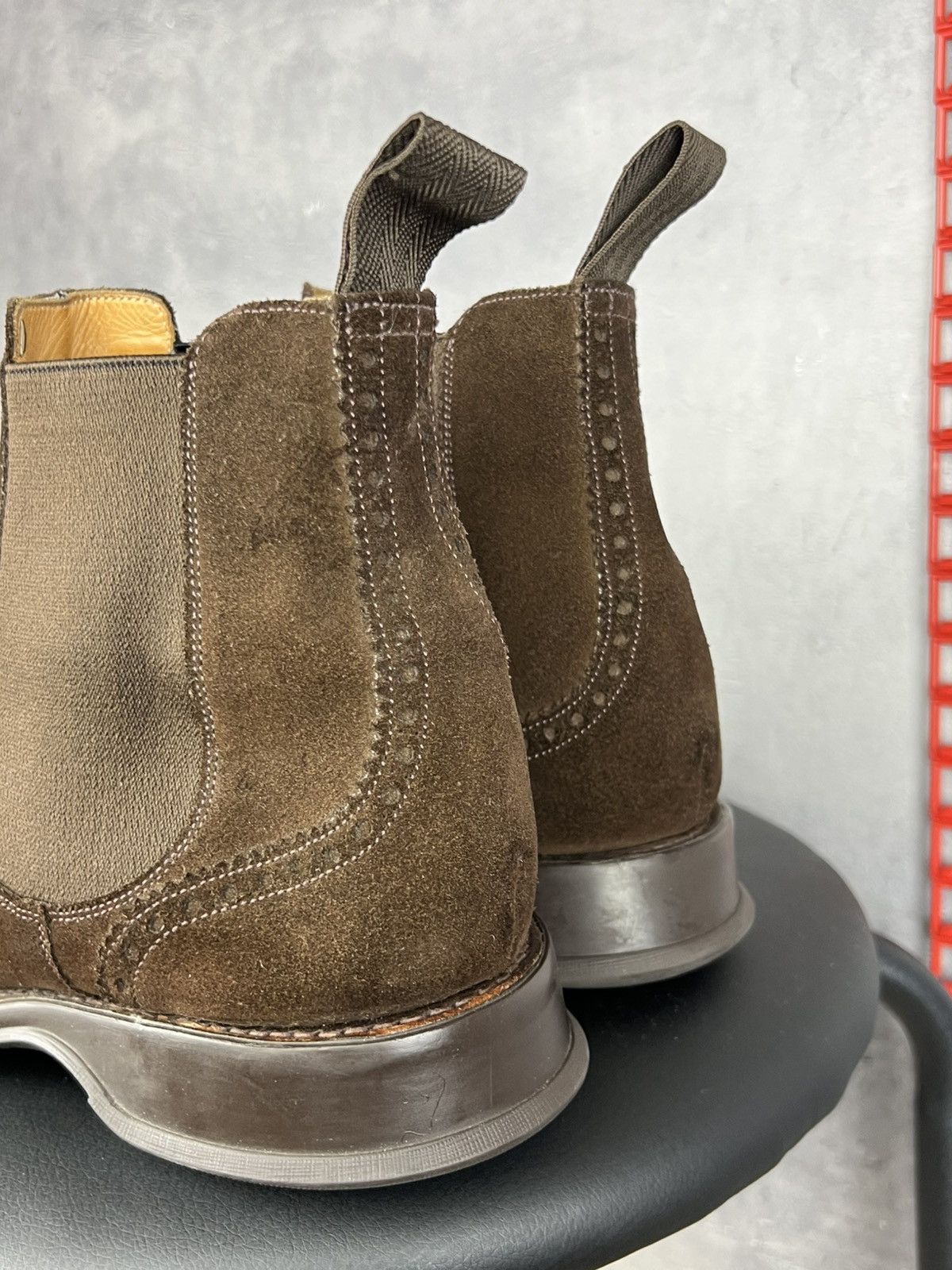 Church's Church's Brown Suede Chelsea Boots Shoes UK 9 F US 10 EU 43 Size US 10 / EU 43 - 15 Thumbnail