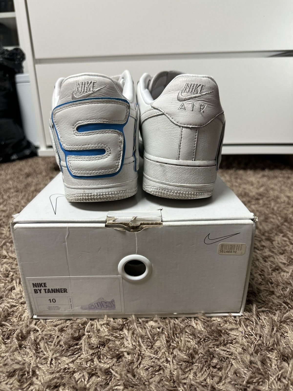 Cactus Plant Flea Market × Nike CPFM Air Force 1 “BY YOU” White Blue Size 10 Size US 10 / EU 43 - 3 Thumbnail