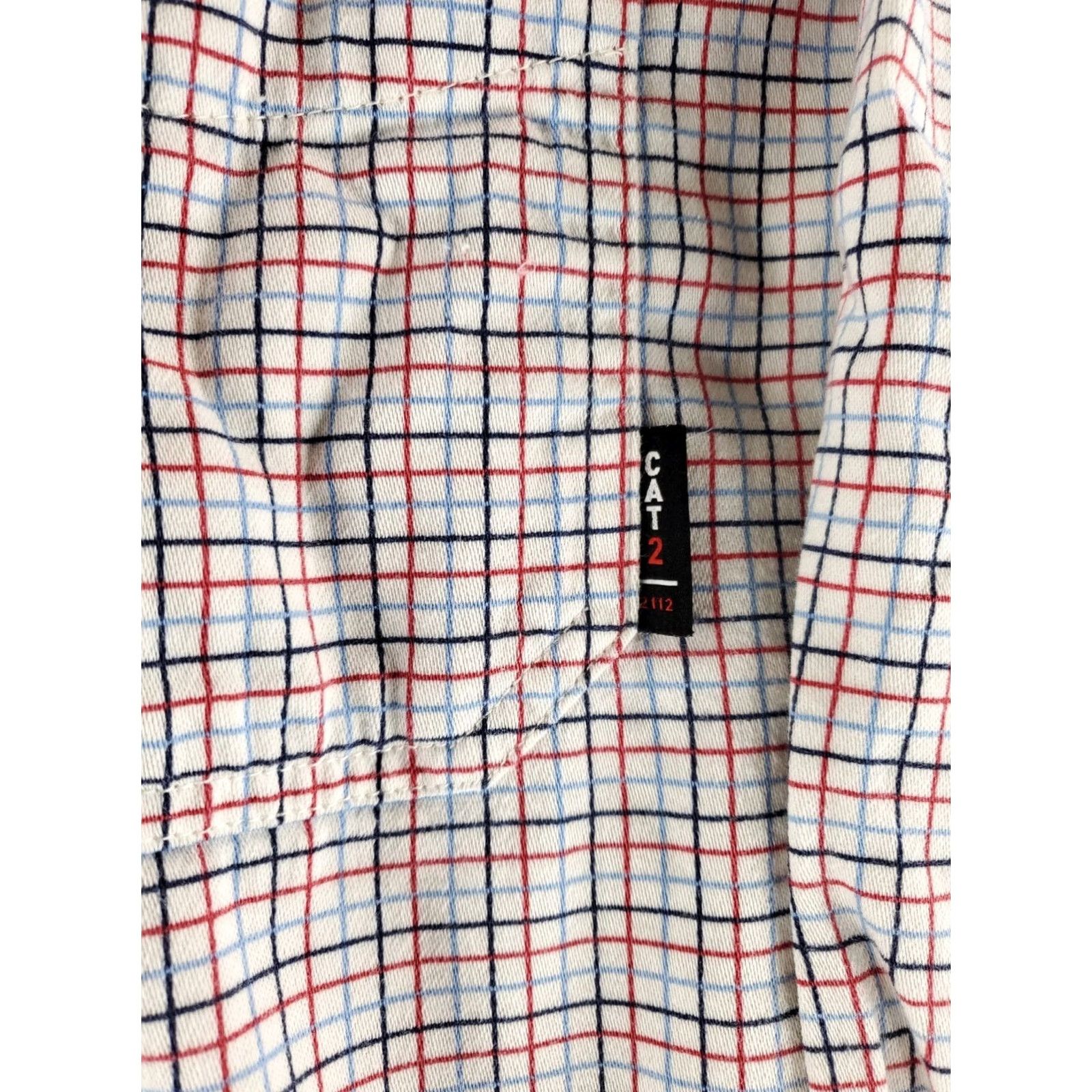 Ariat Ariat Button Down Shirt CAT2 2112 Check Plaid White Red Blue Mens XXL Long Sleeve White Mens 2XL (Light Soiling) Size US XXL / EU 58 / 5 - 5 Thumbnail