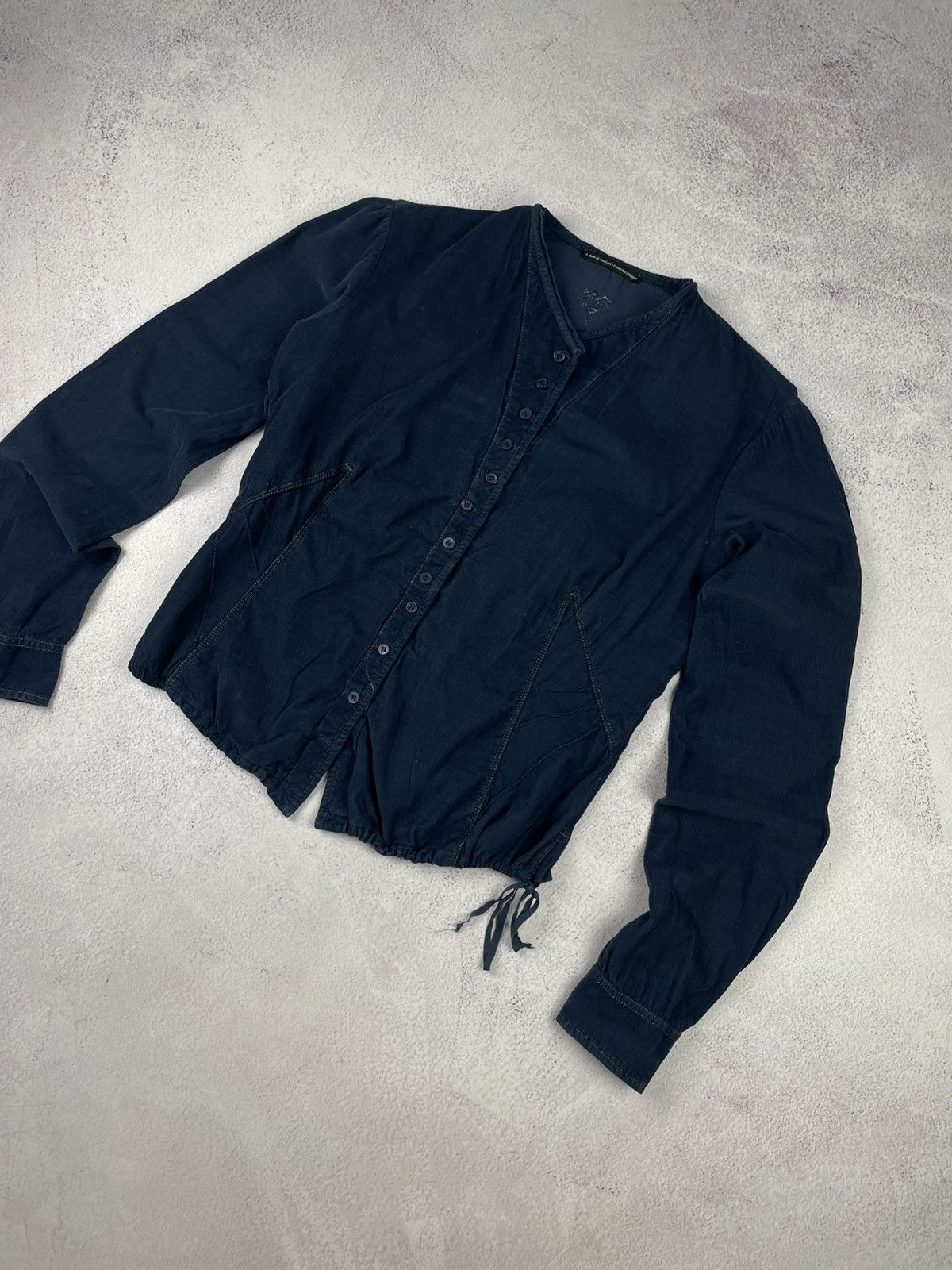 Marithe + Francois Girbaud Vintage Marithé + François Girbaud Shirt Jacket Navy Blue Size M / US 6-8 / IT 42-44 - 3 Thumbnail