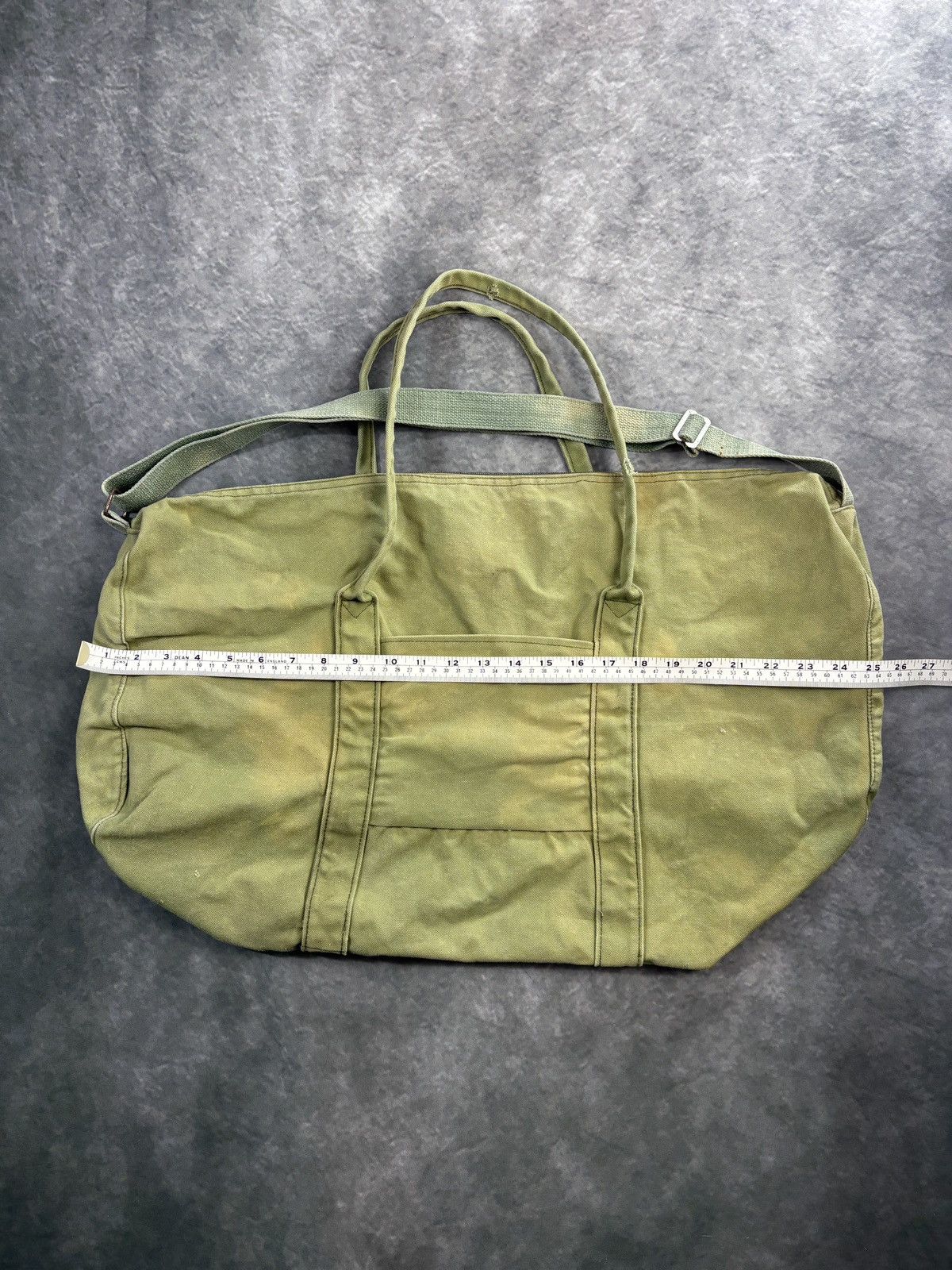 Vintage Vintage Military Duffle Bag Army Green Canvas Laundry Sling Size ONE SIZE - 16 Thumbnail