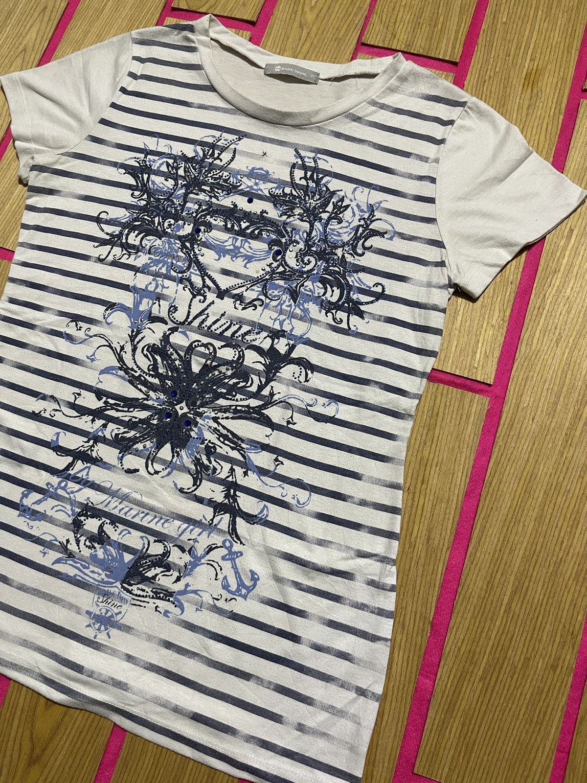 If Six Was Nine Y2K ARNALDO BASSINI short sleeve t-shirt with glitter print Size M / US 6-8 / IT 42-44 - 2 Thumbnail
