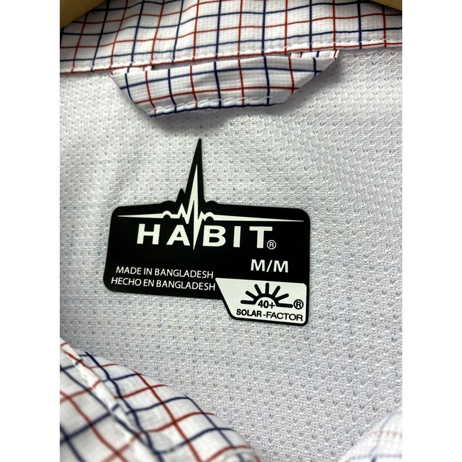 Habitat Habit Shirt Mens M Red Blue Plaid Short Sleeve Button-Up Outdoor Camping UV Breathable Pockets Summer Size US M / EU 48-50 / 2 - 5 Thumbnail