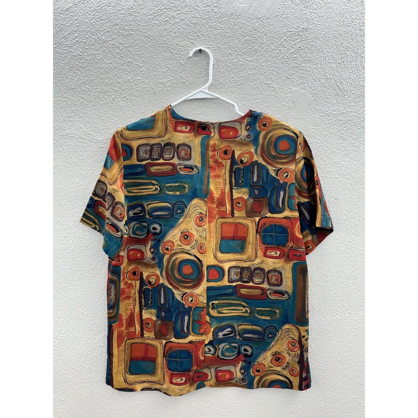 Vintage VINTAGE Kensington Square Womens Blouse Size Small Short Sleeve Abstract Size S / US 4 / IT 40 - 7 Thumbnail