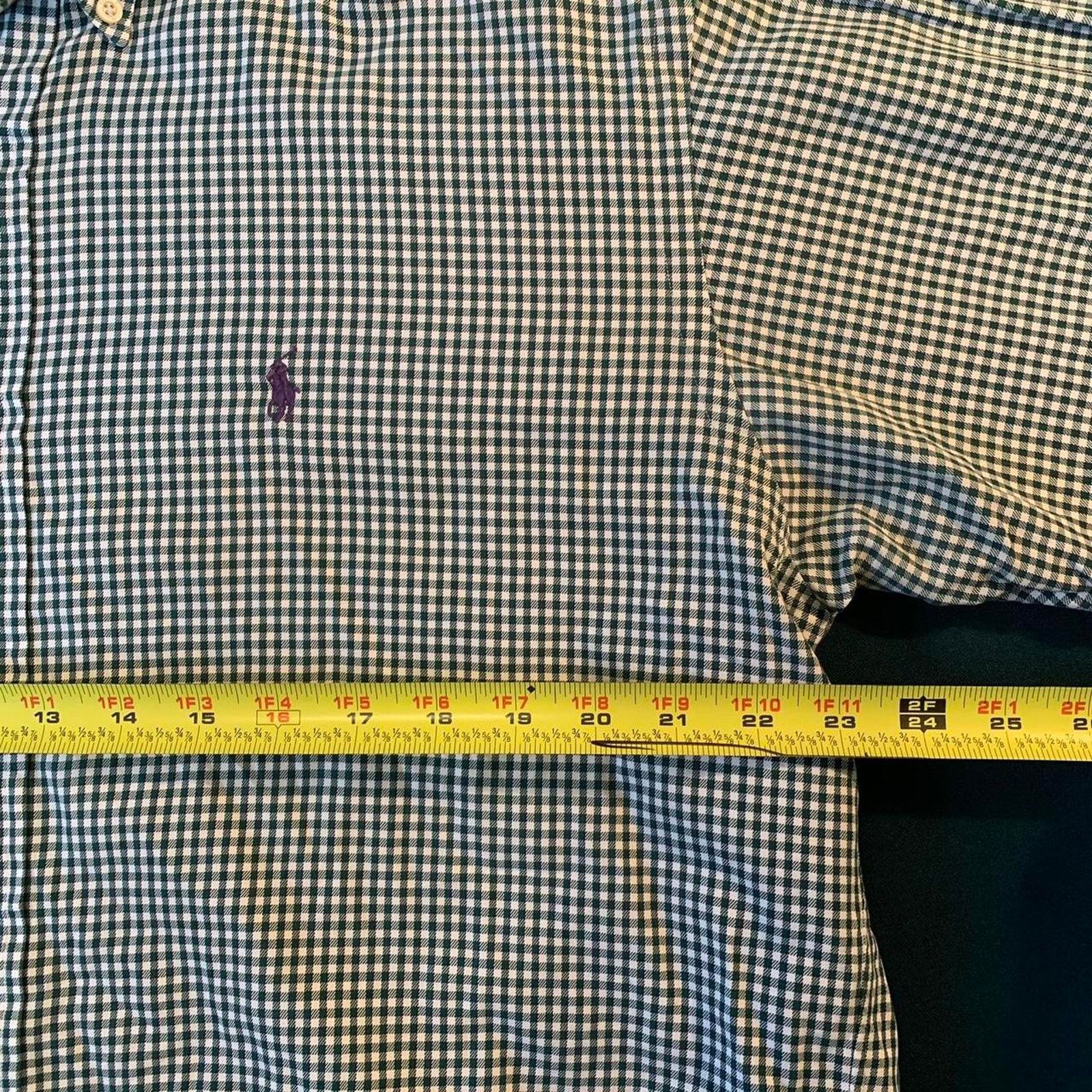 Ralph Lauren Ralph Lauren Green Gingham Button Down Shirt Size US M / EU 48-50 / 2 - 4 Thumbnail