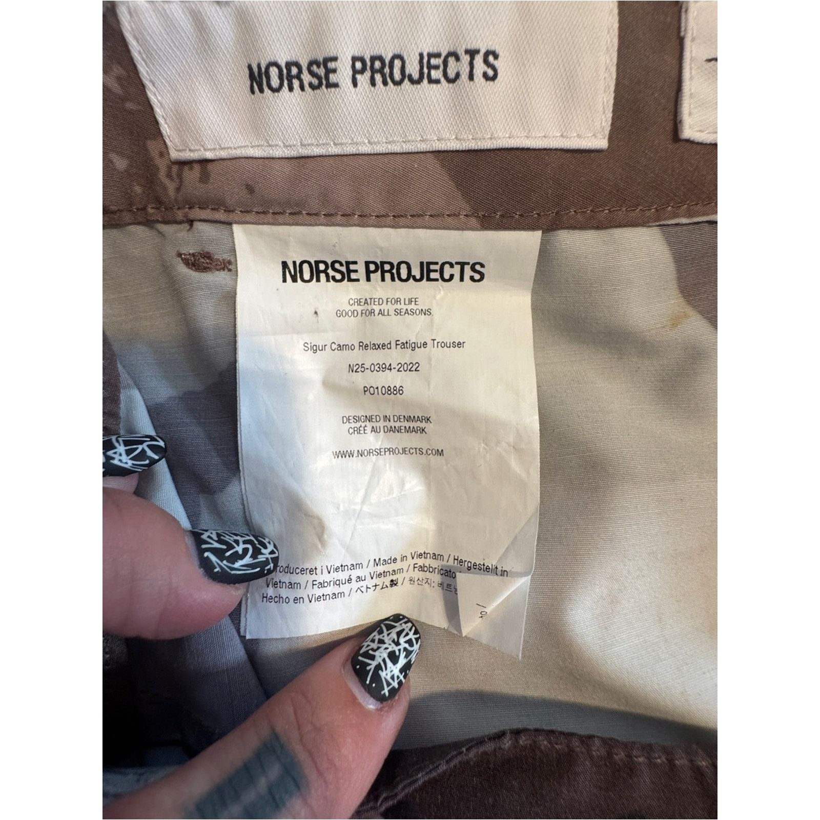 Norse Projects Norse Projects Sigur Camo Fatigue Cargo Trouser - 32 Size US 32 / EU 48 - 8 Thumbnail